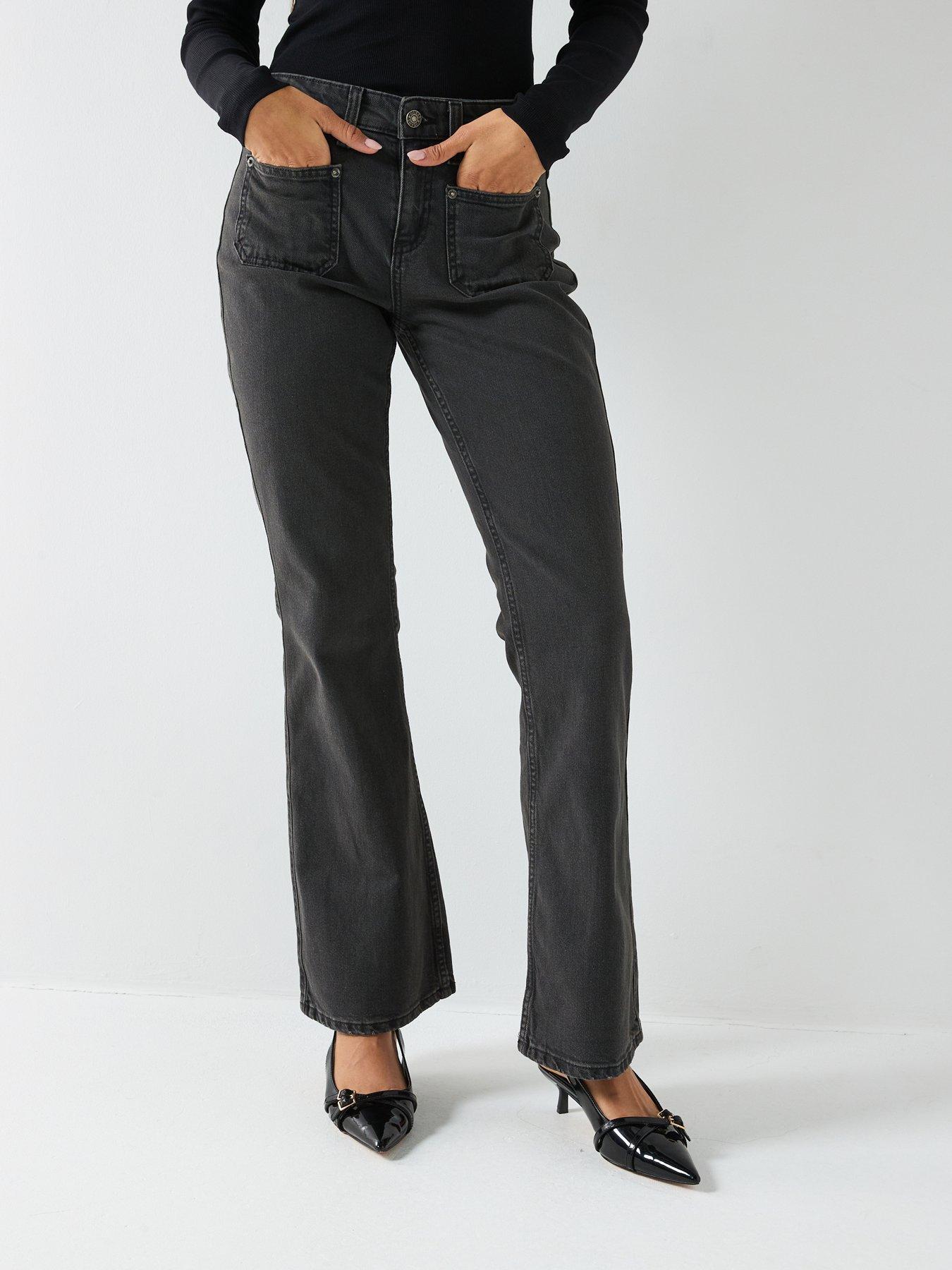 front image of guess-jeans-g09-patch-pockets-bootcut-jeans-nbsp--black