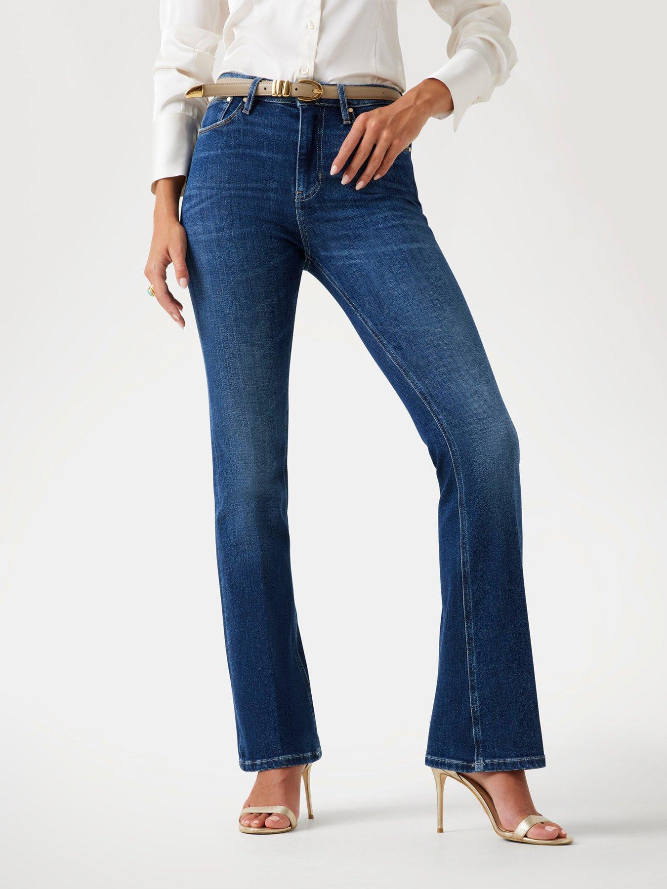 Image 1 of 5 of Guess Sexy Flare Jeans - Blue