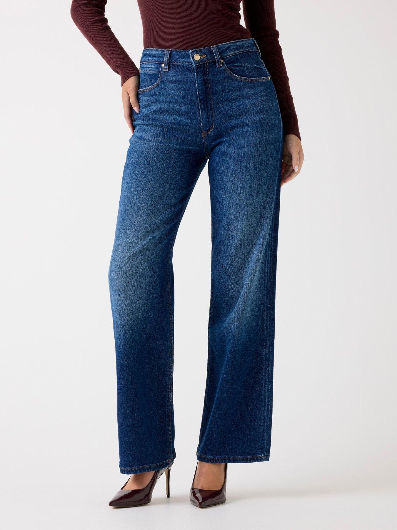 Image 1 of 5 of Guess Wide Leg Jeans - Blue