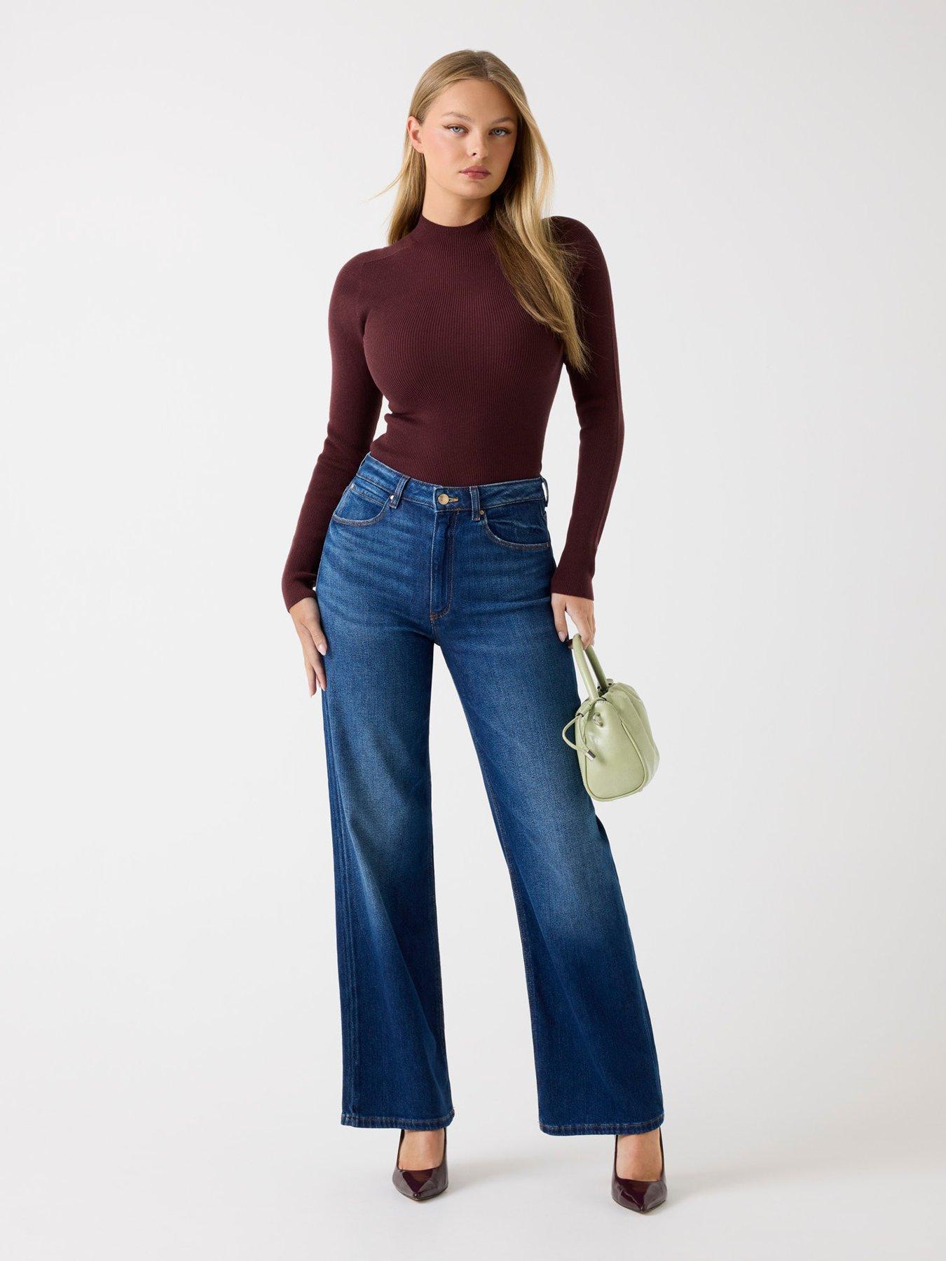 Image 2 of 5 of Guess Wide Leg Jeans - Blue