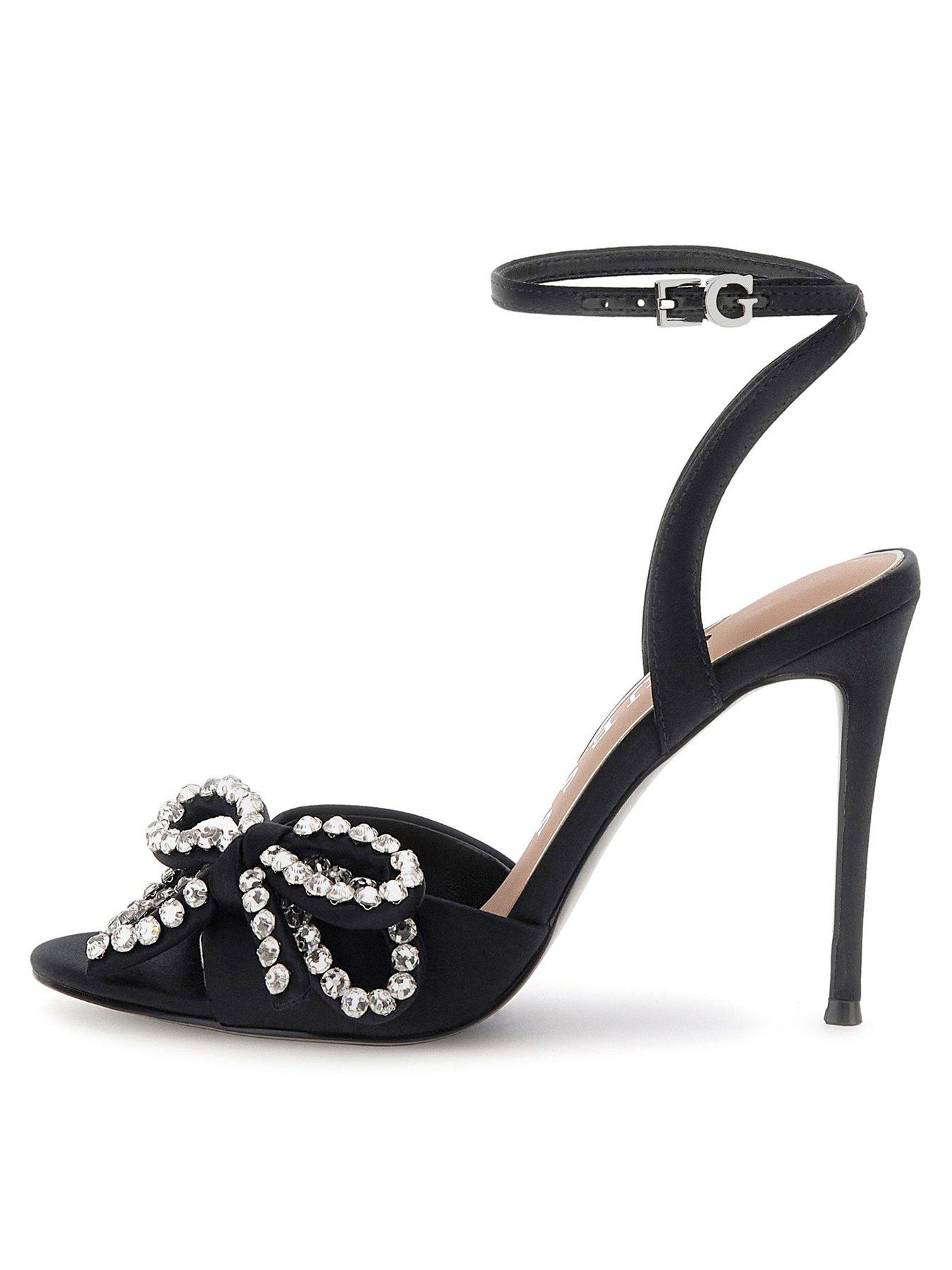 Guess Charmin High Heel Bow Sandal - Black