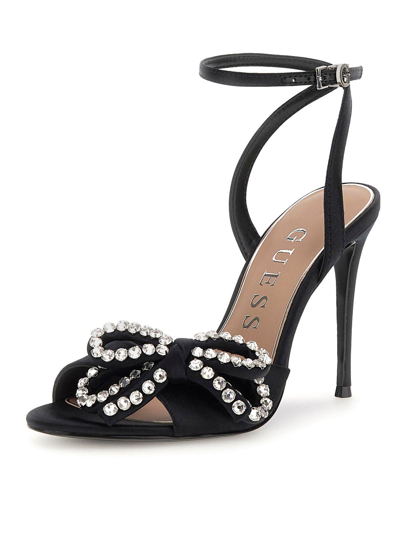  image of guess-charmin-high-heel-bow-sandal-black