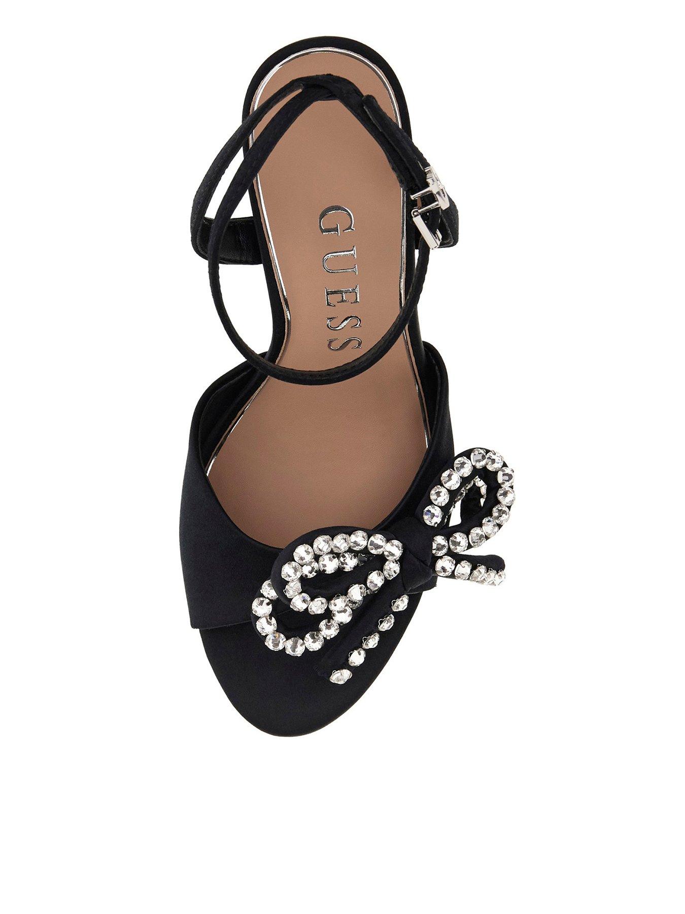  image of guess-charmin-high-heel-bow-sandal-black