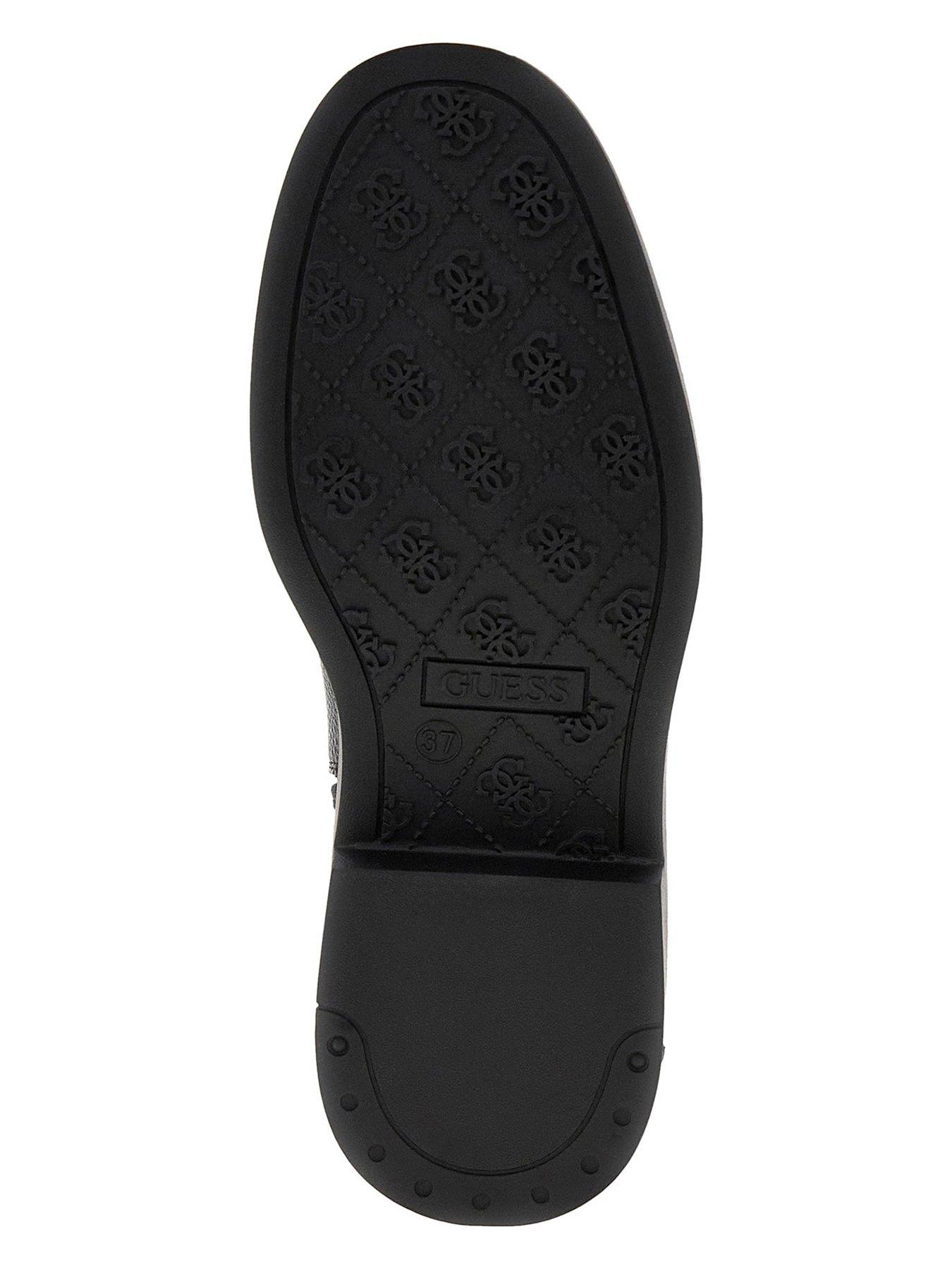 Image 5 of 6 of Guess Fyonal Chain Detail Flat Boot - Black