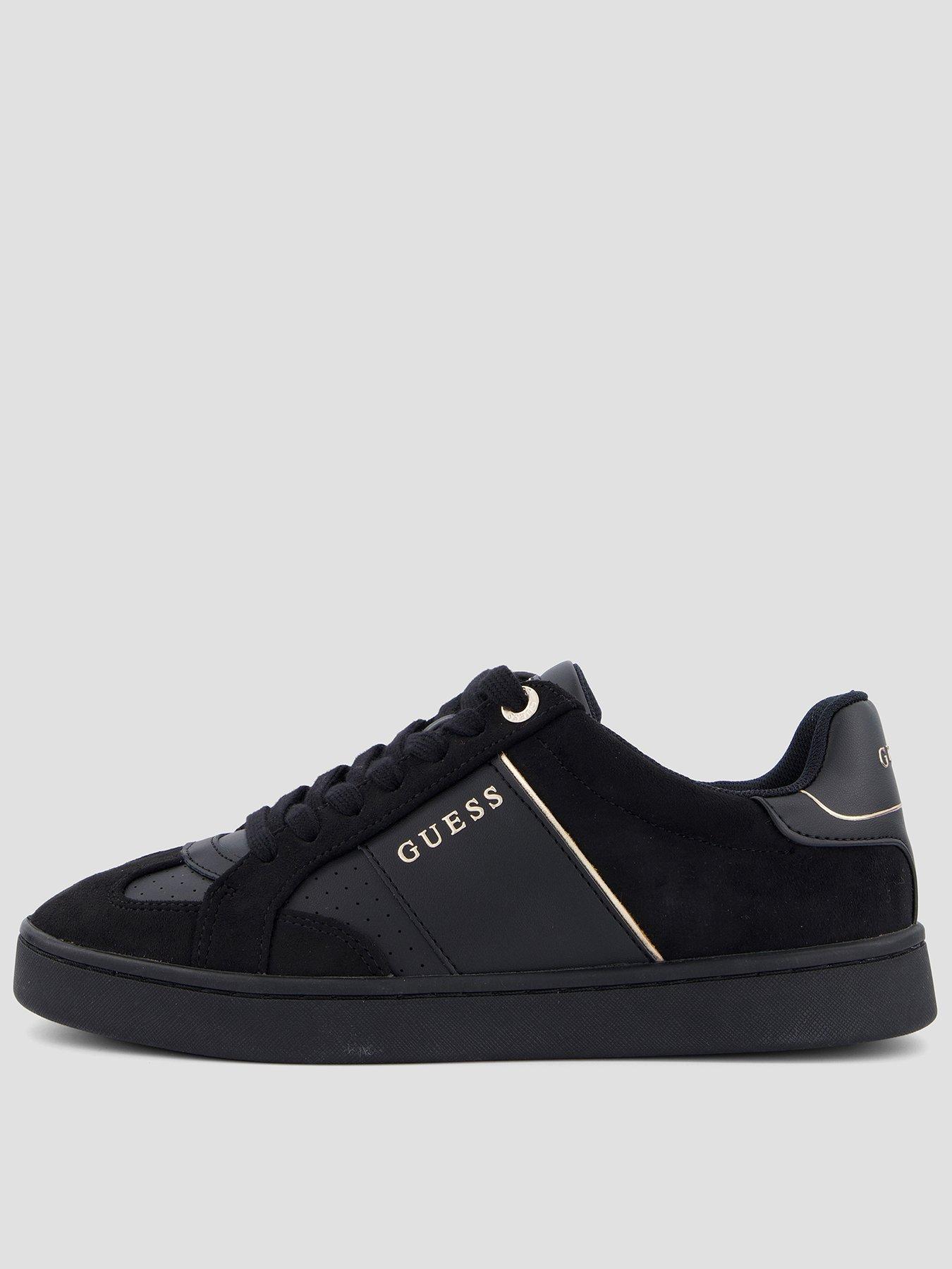 Image 1 of 7 of Guess Jrone7 Suede Insert Trainers - Black