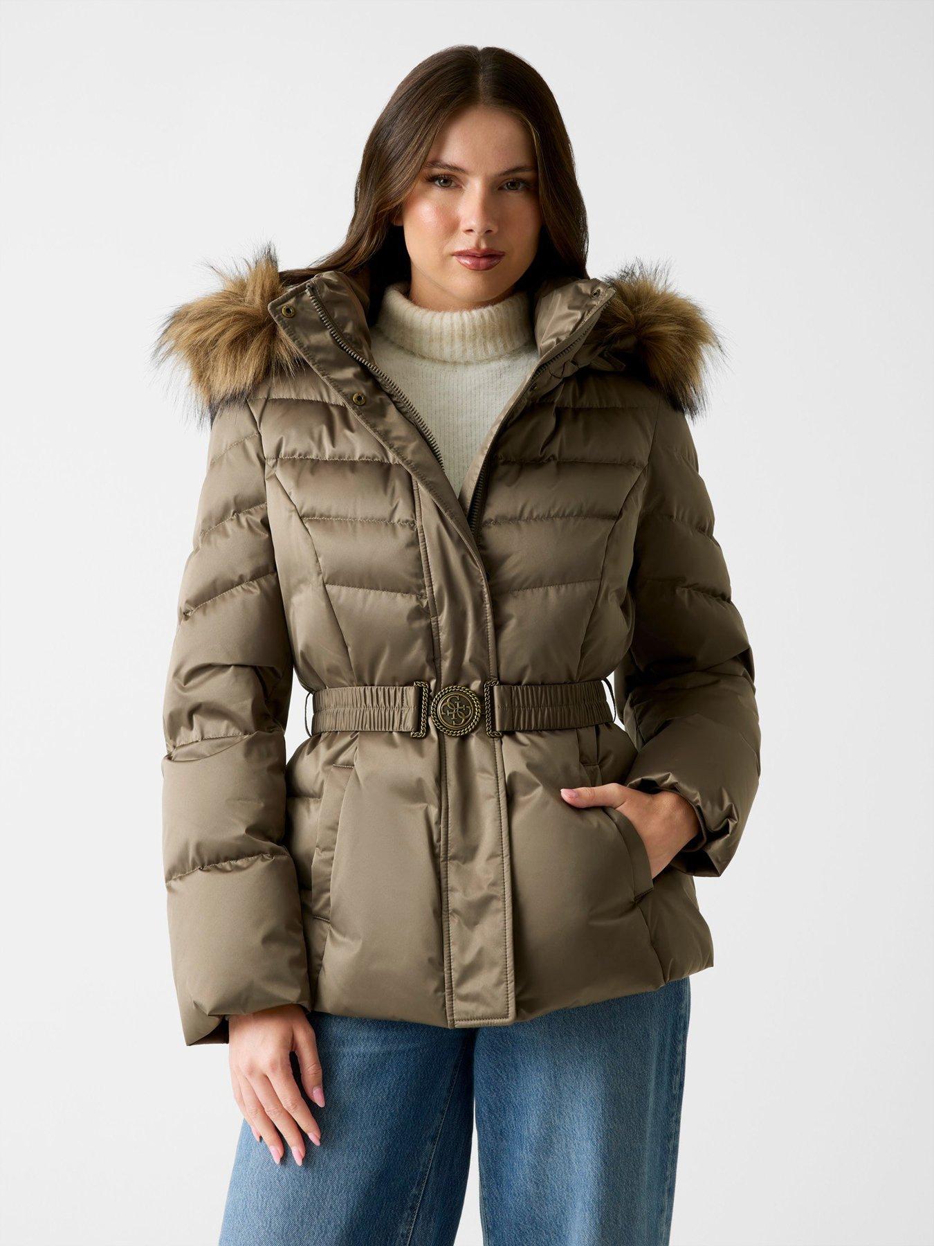 Guess Marina Short Real Down - Brown