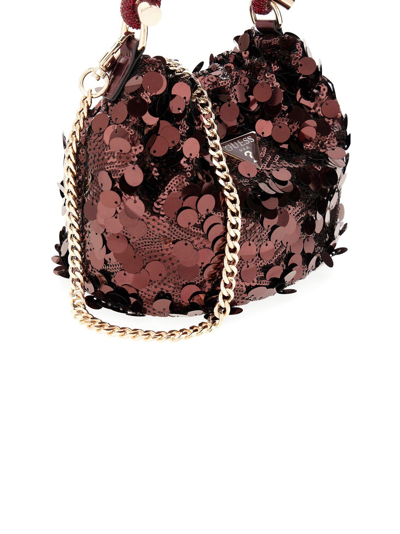 Image 3 of 4 of Guess Holiday Shine Top Handle Pouch