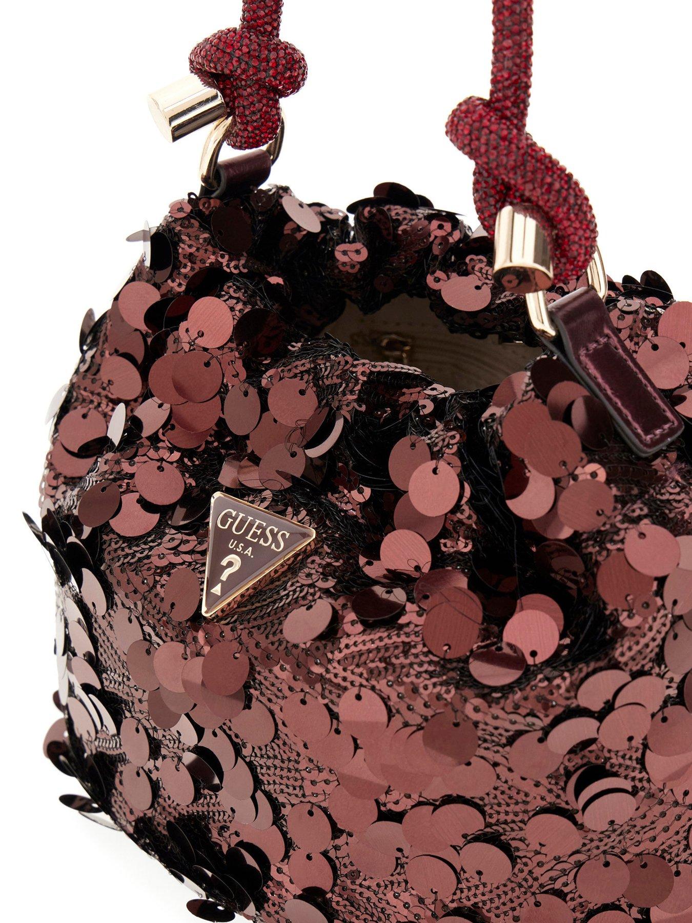 Image 4 of 4 of Guess Holiday Shine Top Handle Pouch