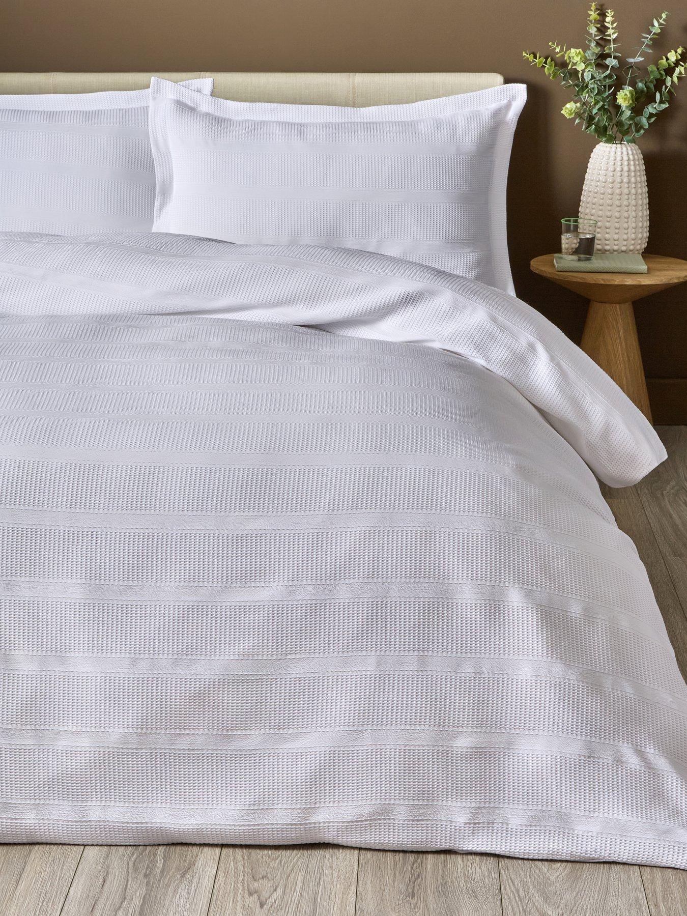 Image 1 of 5 of The Very Collection Striped Waffle Duvet Set