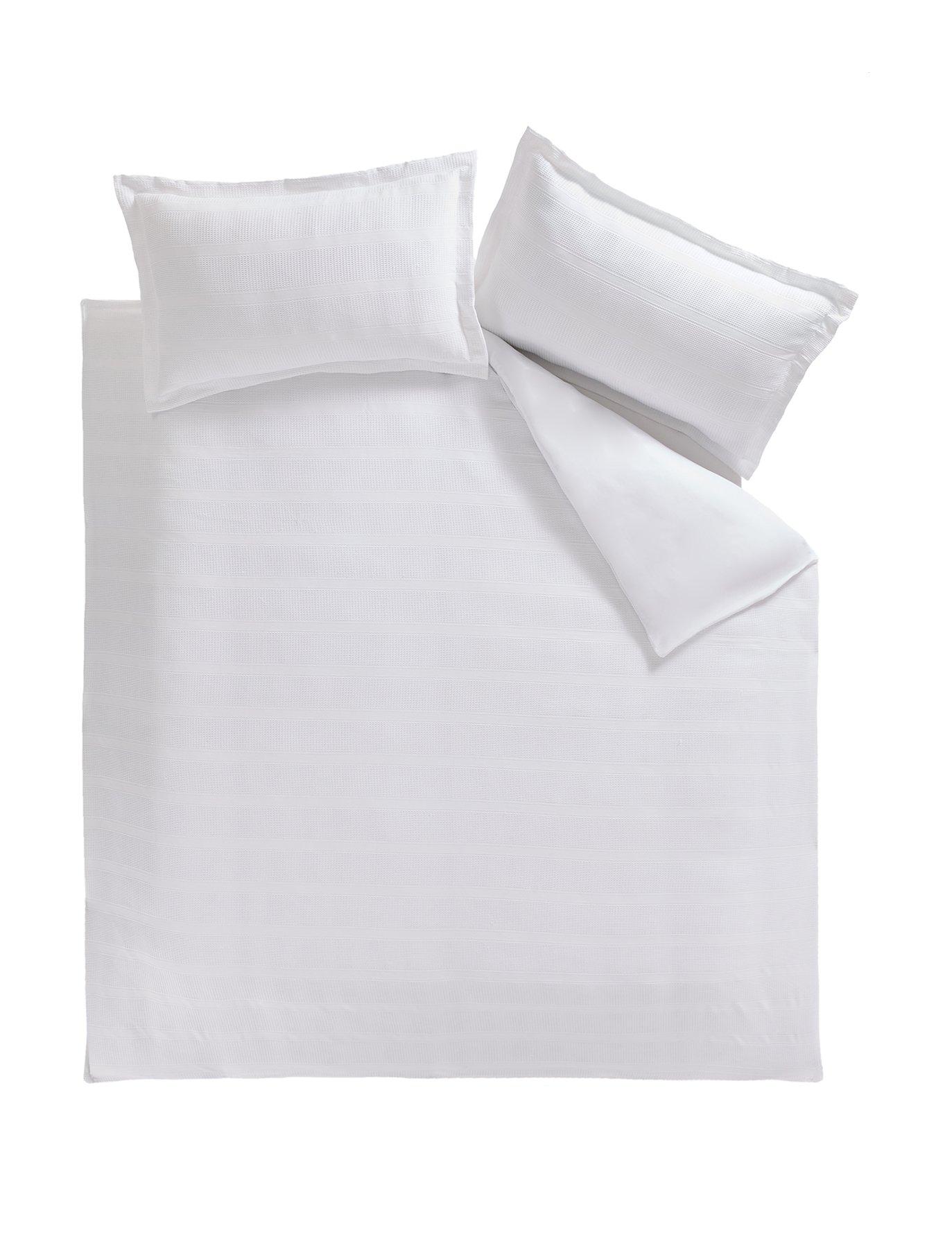 Image 2 of 5 of The Very Collection Striped Waffle Duvet Set