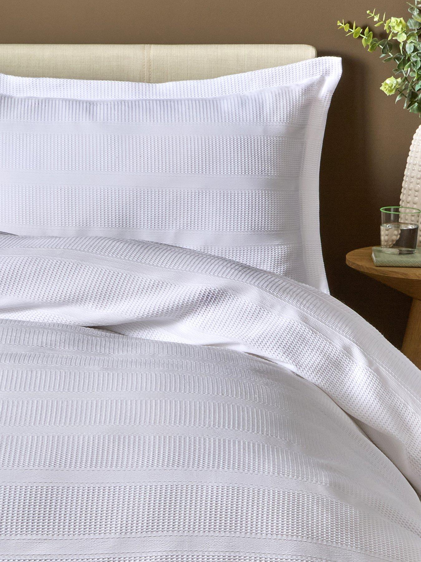 Image 5 of 5 of The Very Collection Striped Waffle Duvet Set