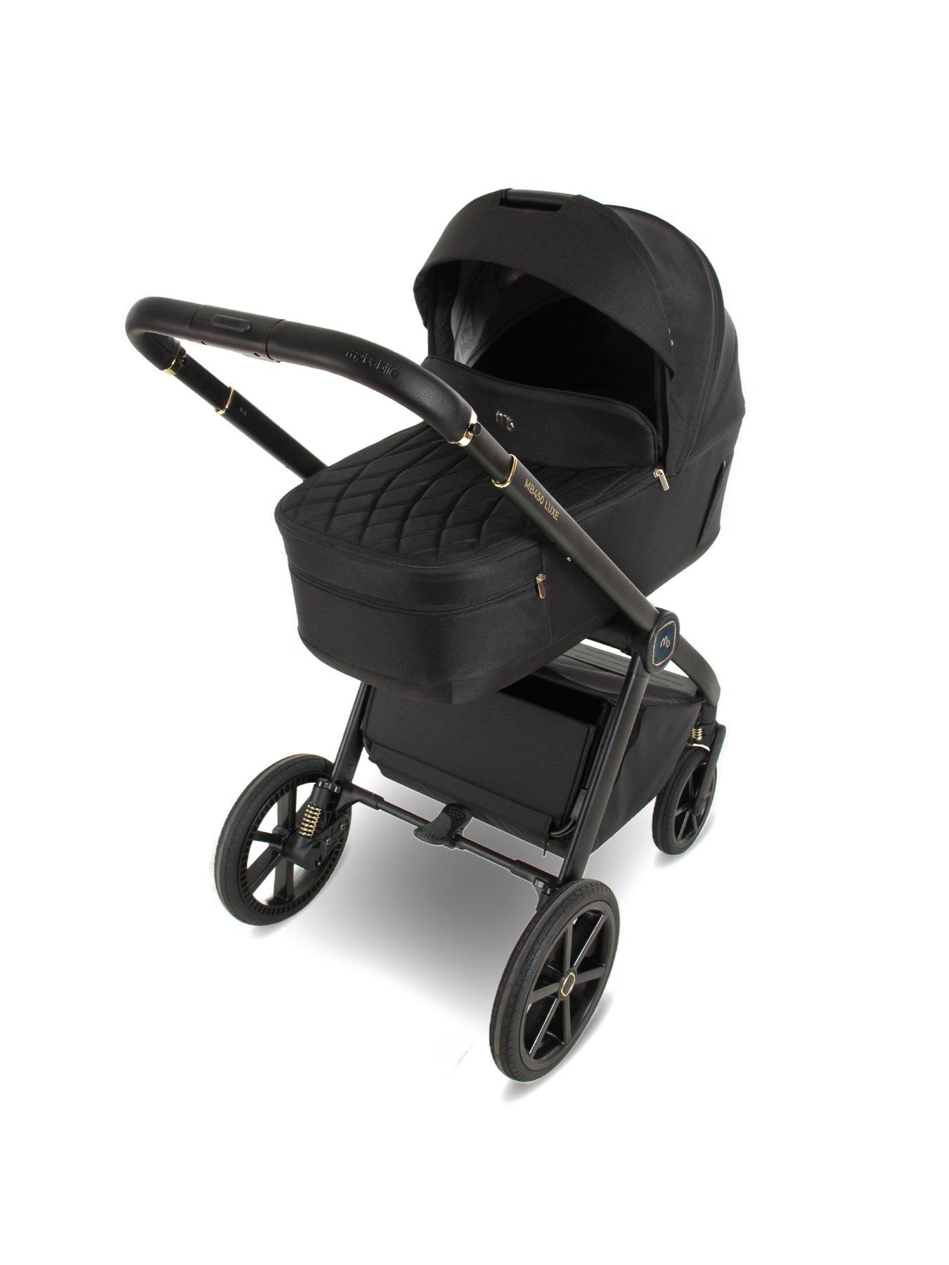  image of my-babiie-mb450-luxe-3-in-1-travel-system-with-r129-car-seat-black