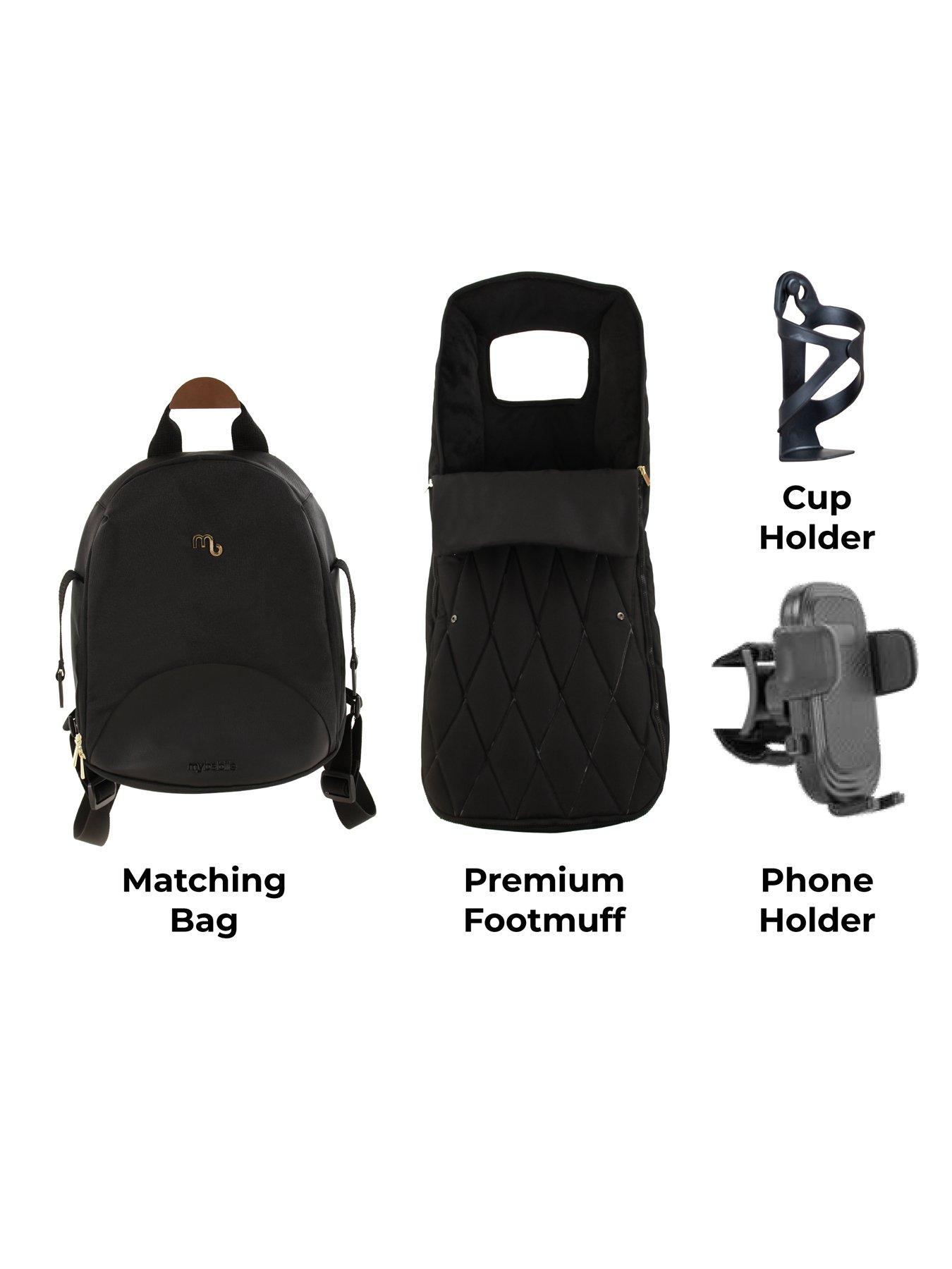  image of my-babiie-mb450-luxe-3-in-1-travel-system-with-r129-car-seat-black