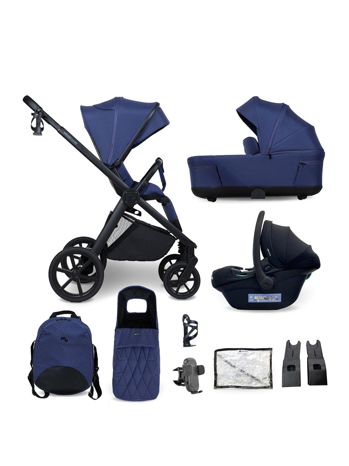  image of my-babiie-mb450-luxe-3-in-1-travel-system-with-r129-car-seat-indigo
