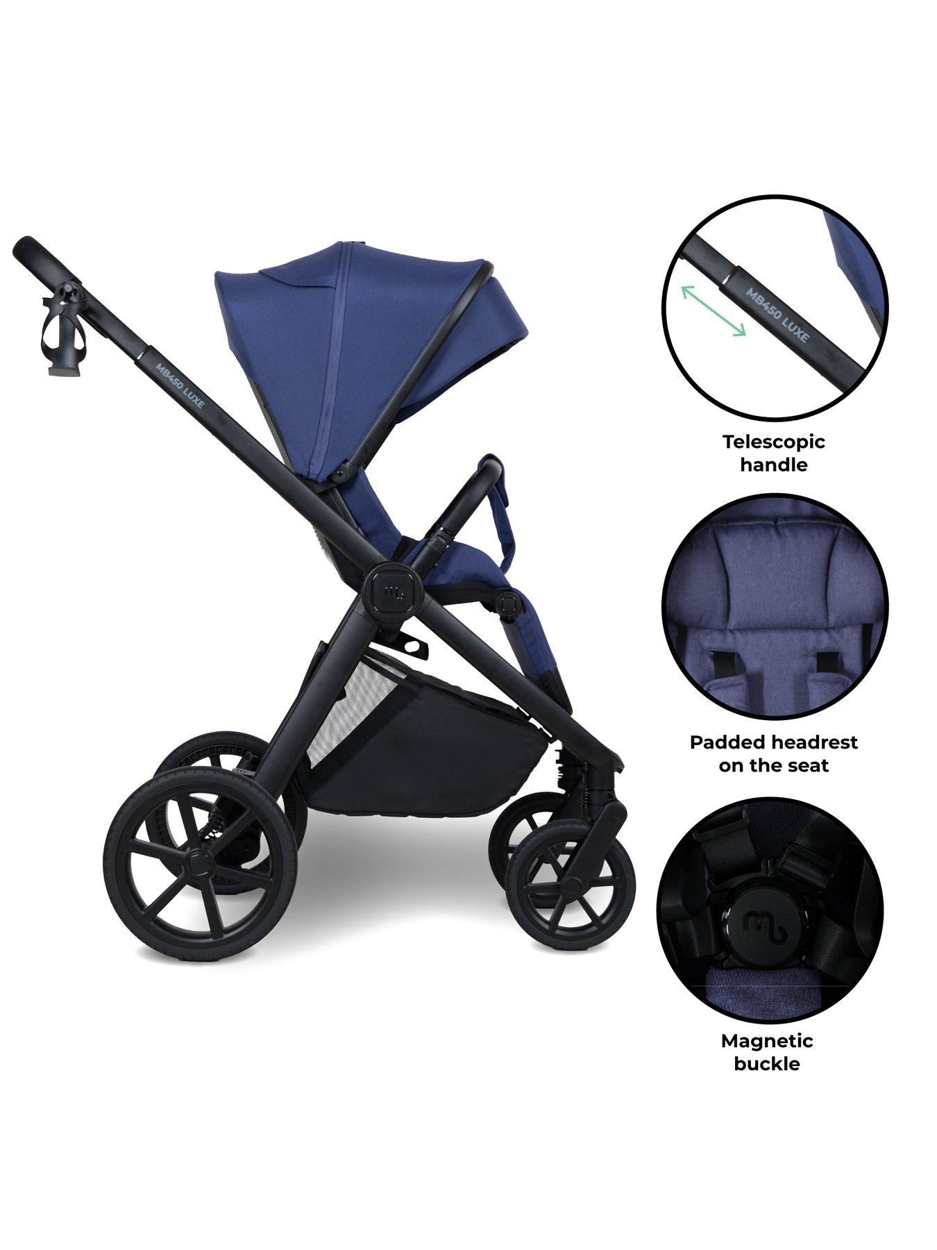  image of my-babiie-mb450-luxe-3-in-1-travel-system-with-r129-car-seat-indigo