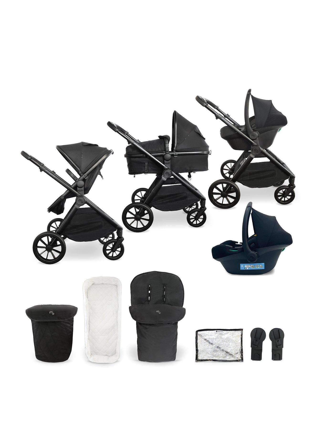 undefined My Babiie MB220 3-in-1 Travel System with R129 Car Seat - Black