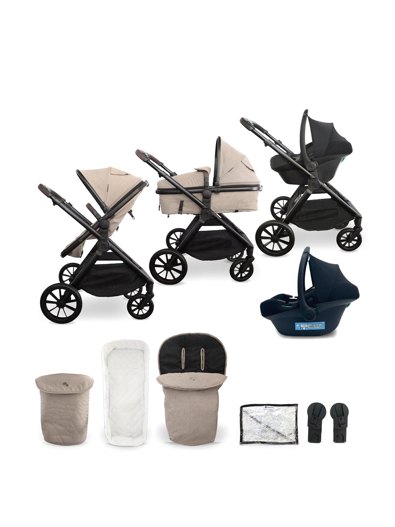 undefined My Babiie MB220 3-in-1 Travel System with R129 Car Seat - Mink
