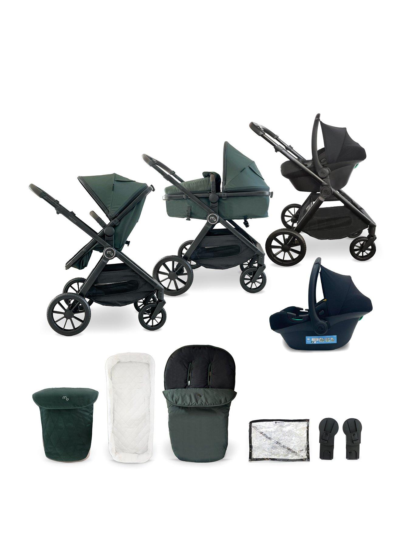 my-babiie-mb220-3-in-1-travel-system-with-r129-car-seat-forest-green
