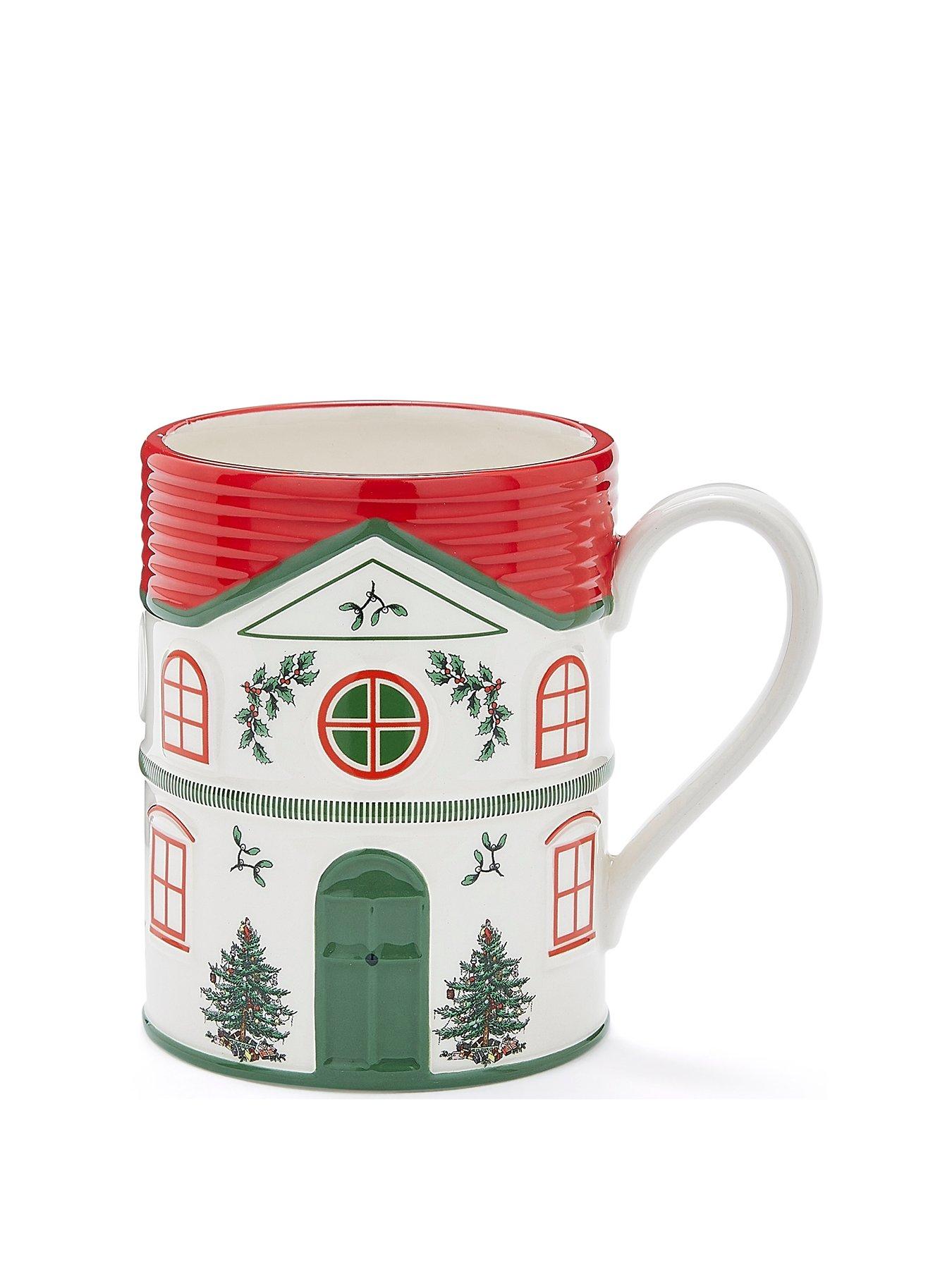  image of spode-christmas-village-mug-red