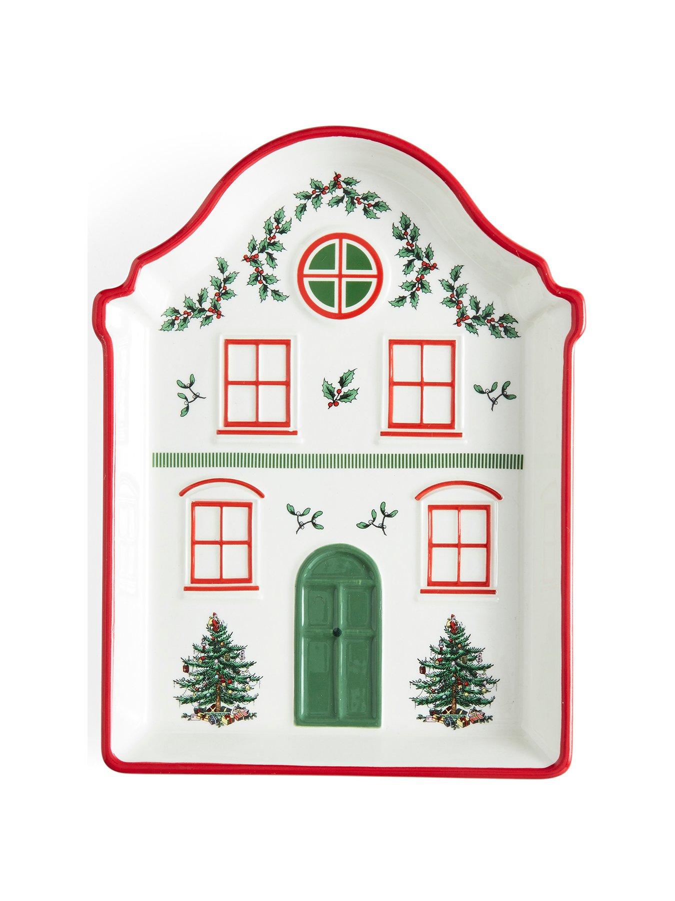 Image 2 of 2 of Spode Christmas Village Tidbit Tray - Red