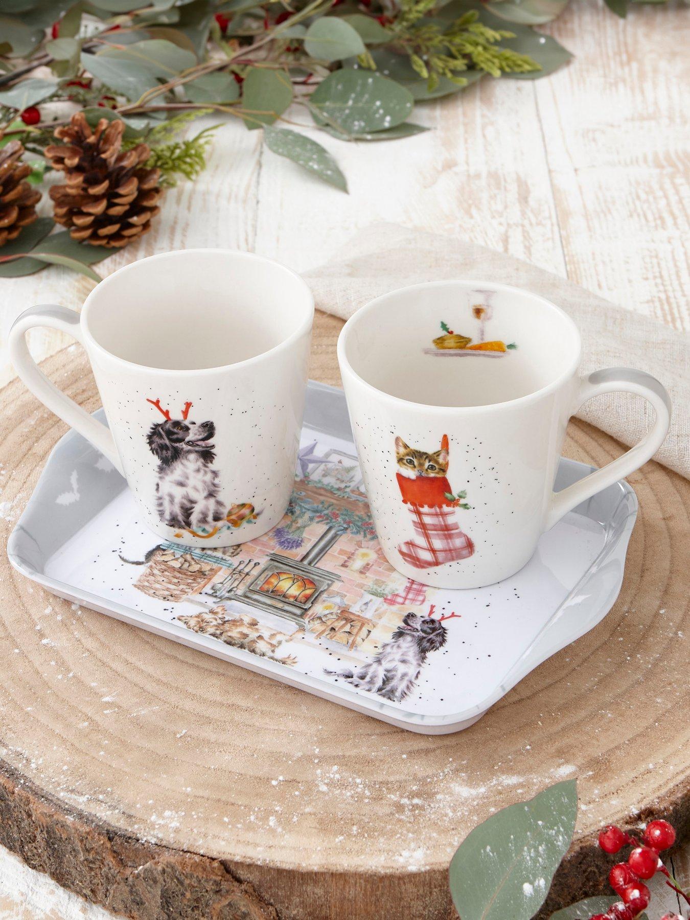 pimpernel There Is No Place Like Home Set Of 2 Mugs With Tray