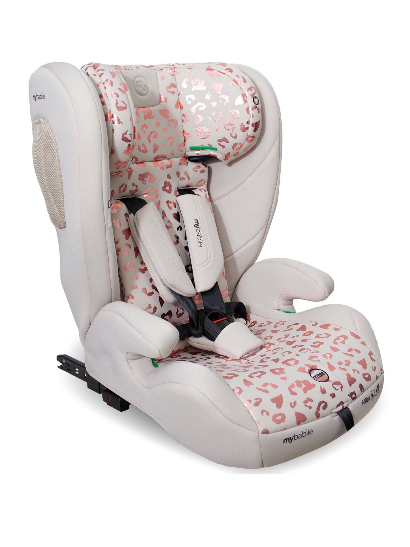 undefined My Babiie MBCS75 Toddler to Booster R129 Car Seat with ISOFIX - Pink Leopard