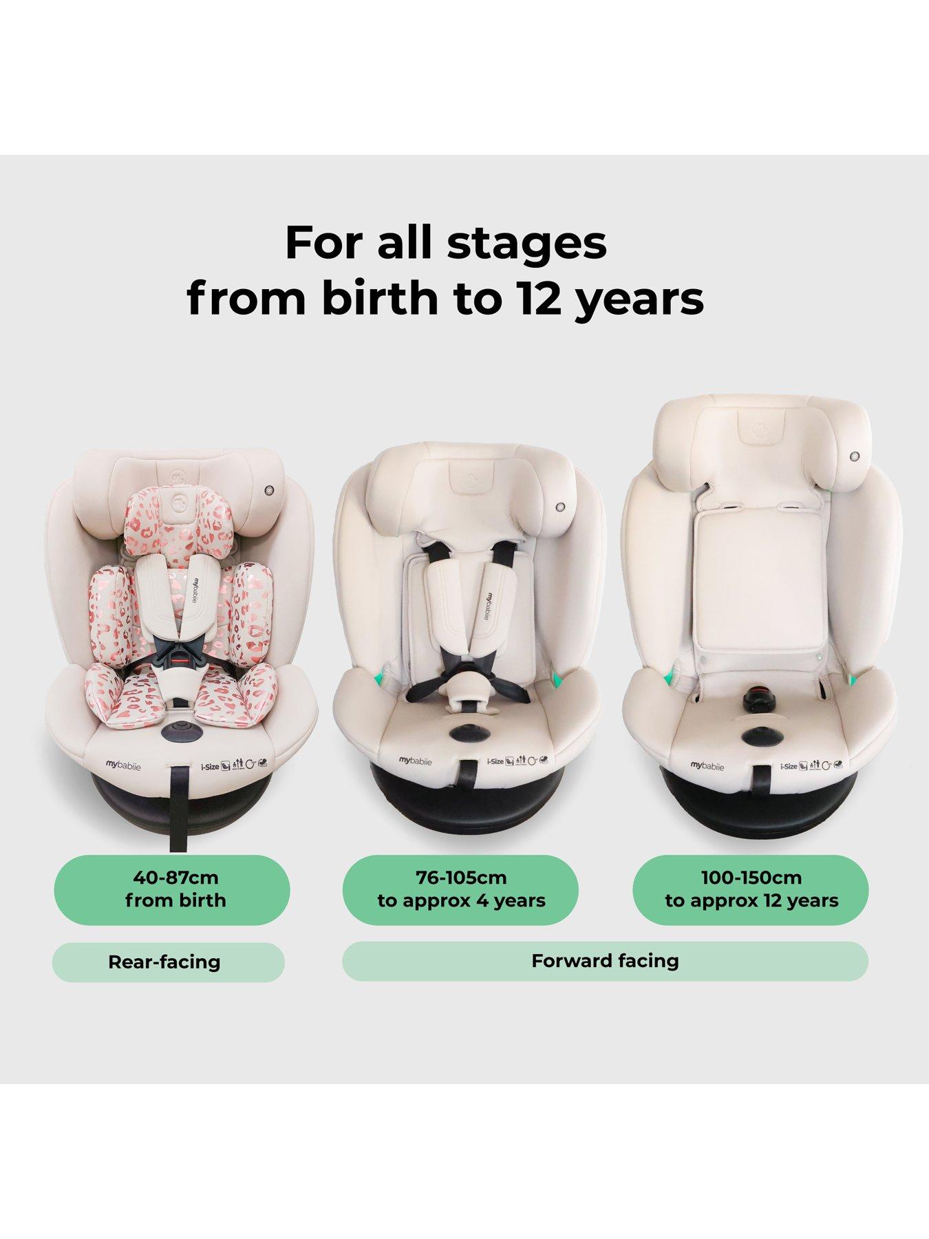 Image 2 of 8 of My Babiie MBCS300 Easy Spin R129 Car Seat with Top Tether - Pink Leopard