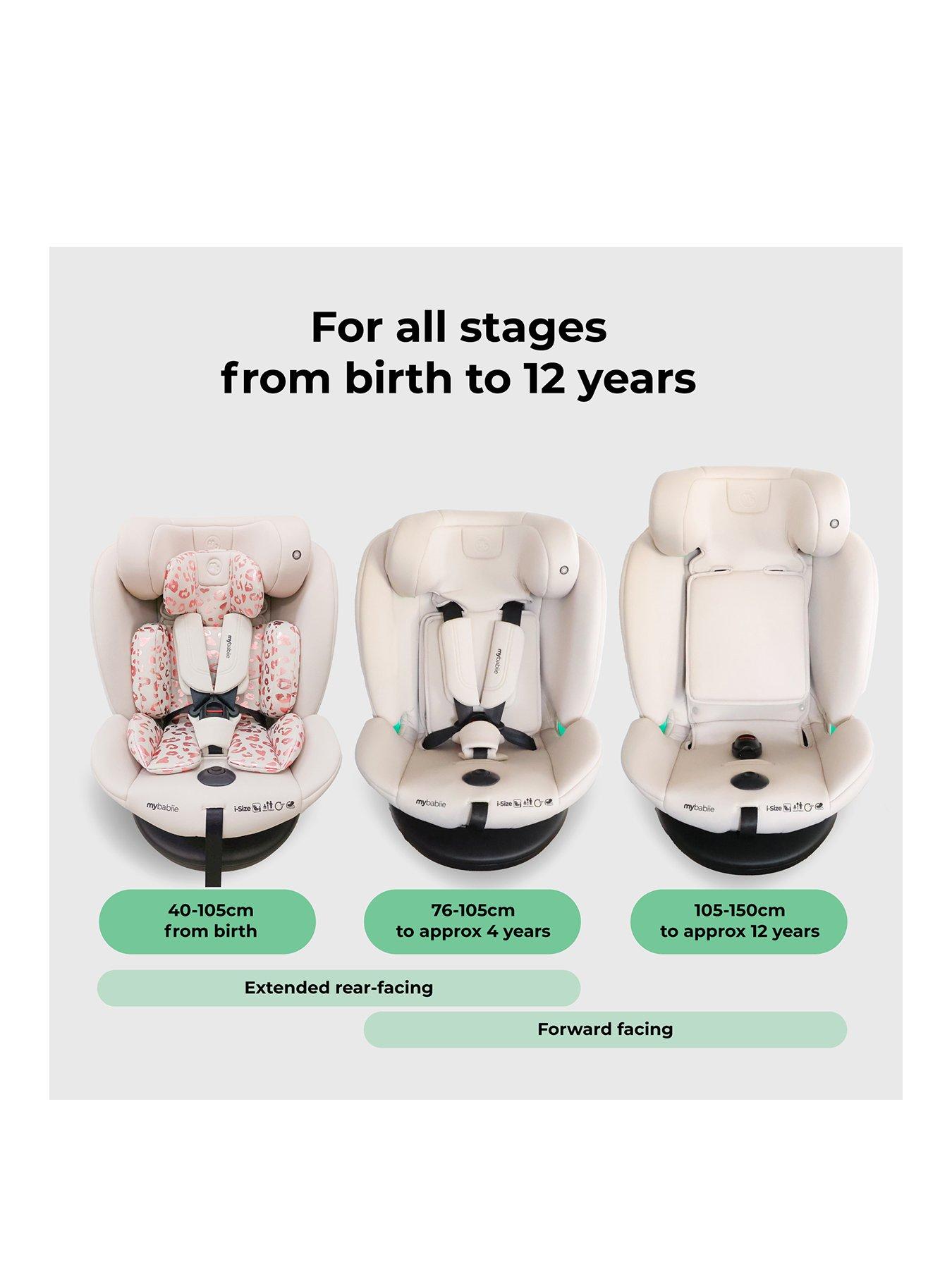 Image 2 of 8 of My Babiie MBCS300 Easy Spin R129 Car Seat with Top Tether - Pink Leopard