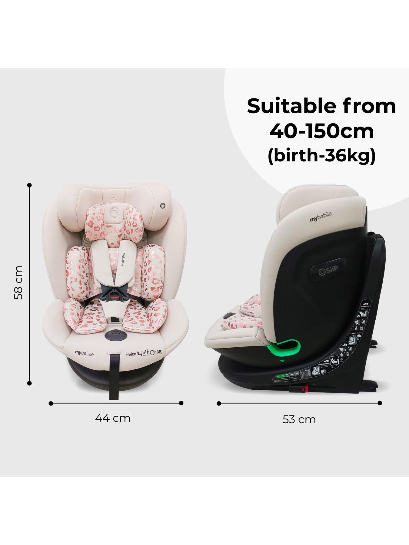 Image 6 of 8 of My Babiie MBCS300 Easy Spin R129 Car Seat with Top Tether - Pink Leopard