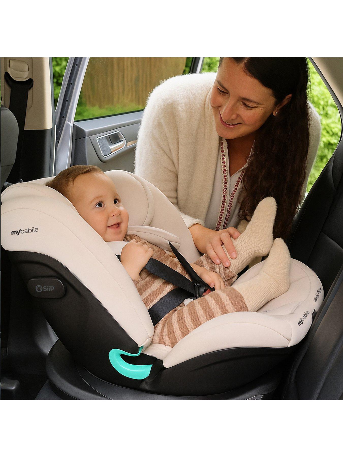 Image 7 of 8 of My Babiie MBCS300 Easy Spin R129 Car Seat with Top Tether - Pink Leopard