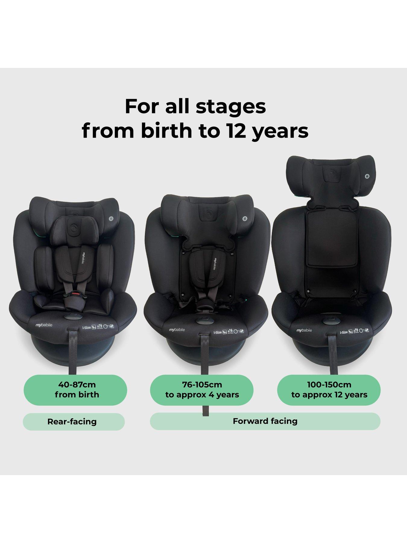  image of my-babiie-mbcs300-easy-spin-r129-car-seat-with-top-tether-black