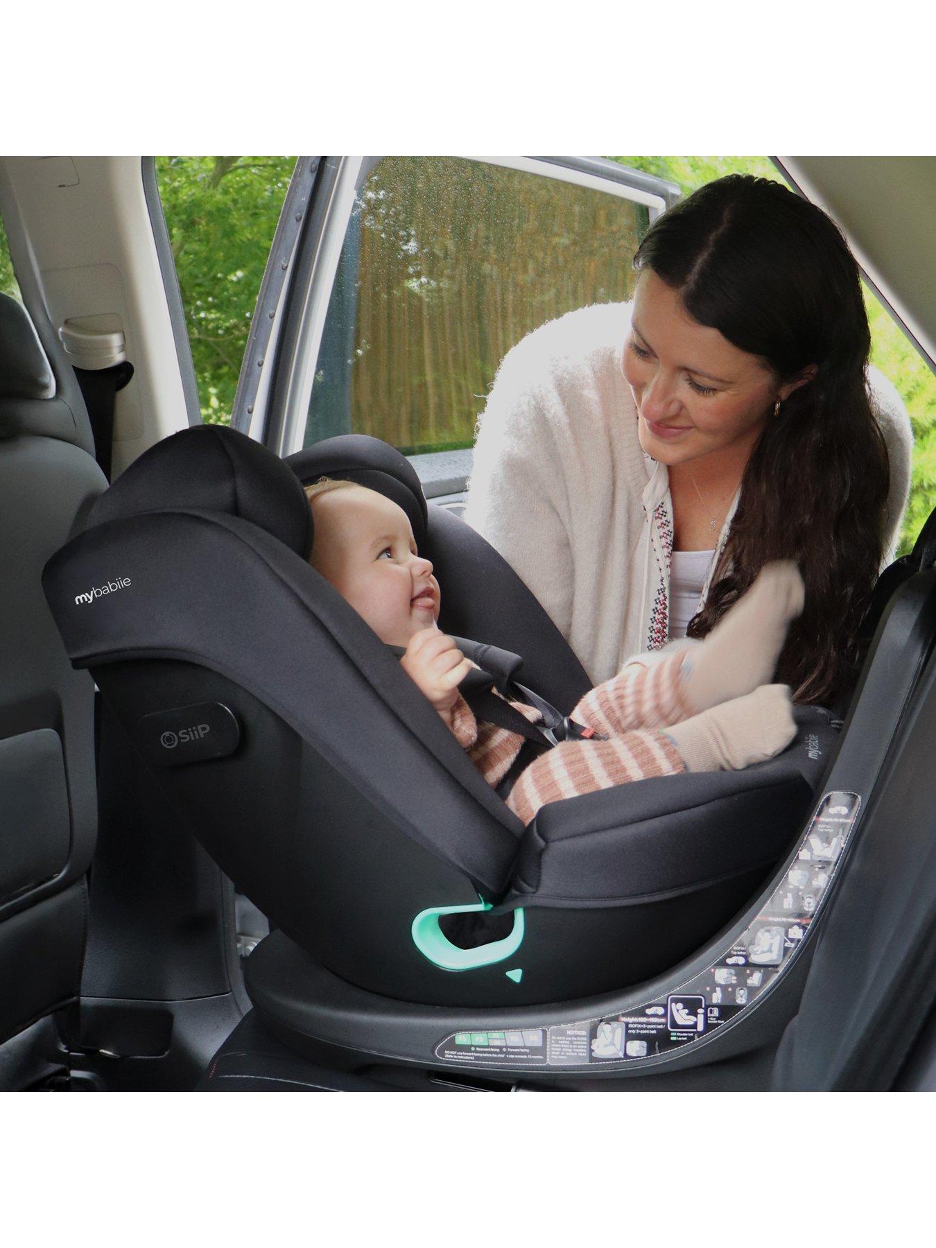  image of my-babiie-mbcs300-easy-spin-r129-car-seat-with-top-tether-black