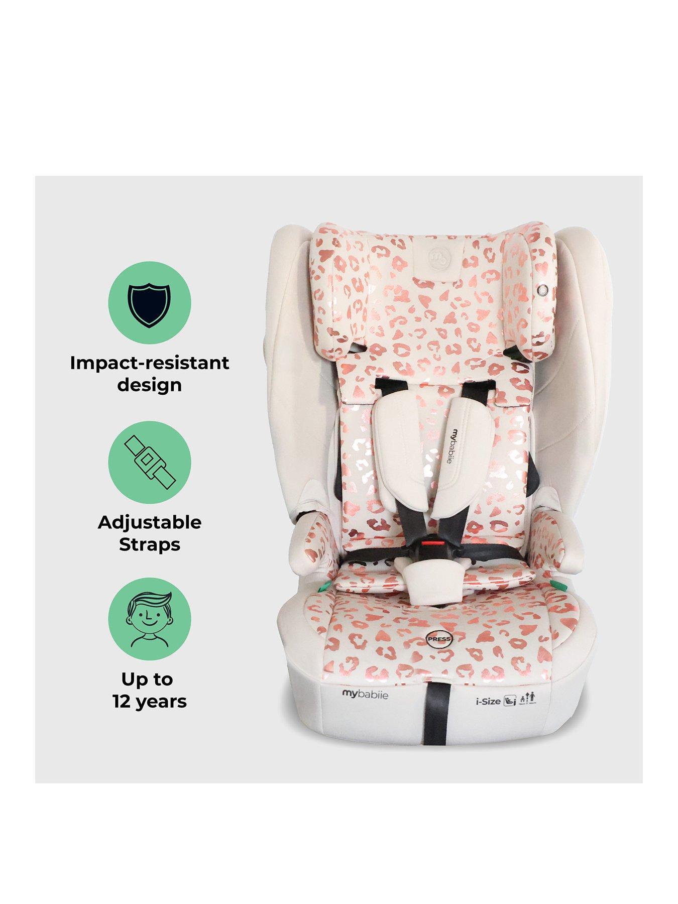 Image 3 of 8 of My Babiie MBCS80 Toddler to Booster Foldable R129 Car Seat with ISOFIX - Pink Leopard