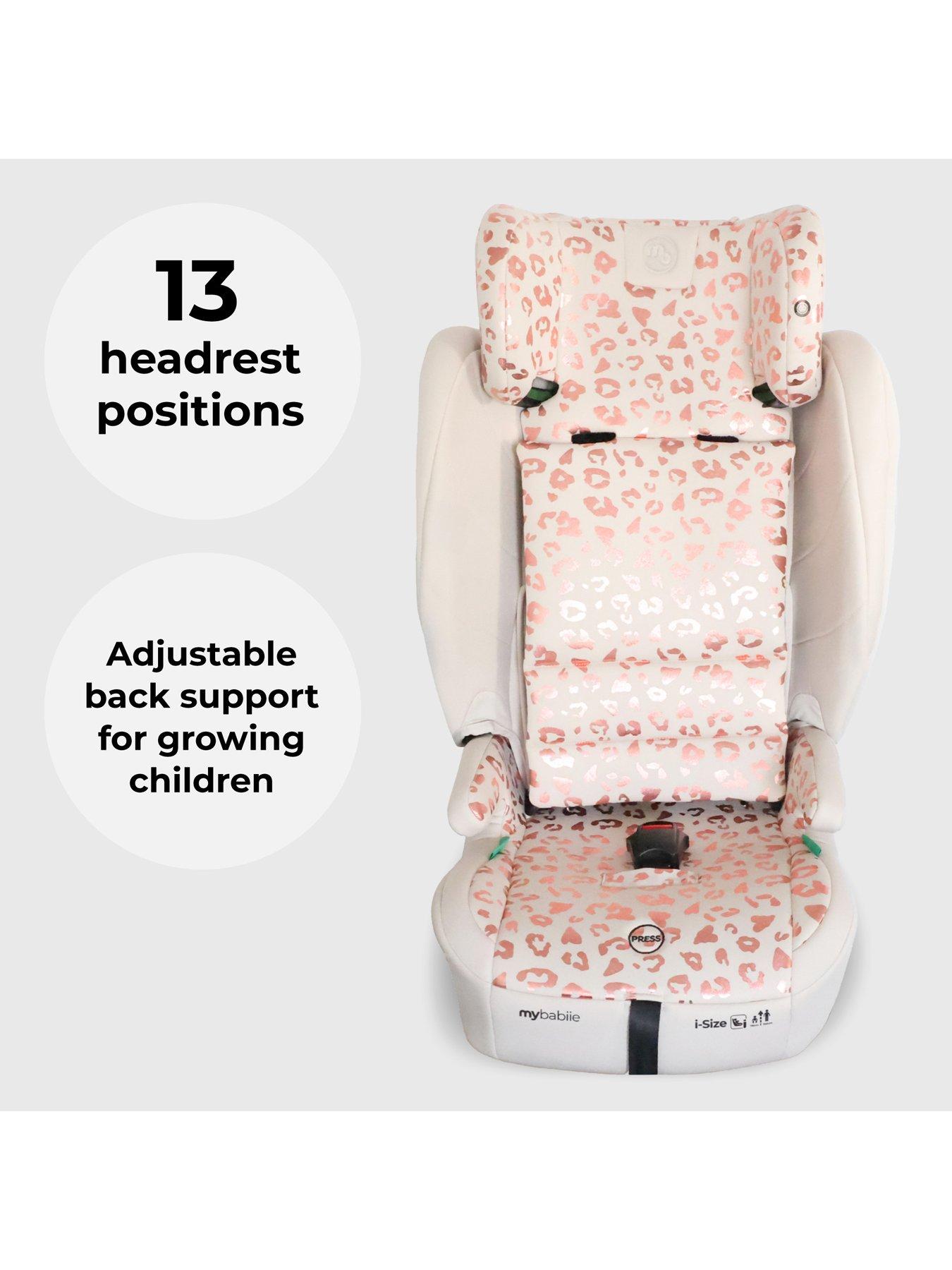 Image 4 of 8 of My Babiie MBCS80 Toddler to Booster Foldable R129 Car Seat with ISOFIX - Pink Leopard