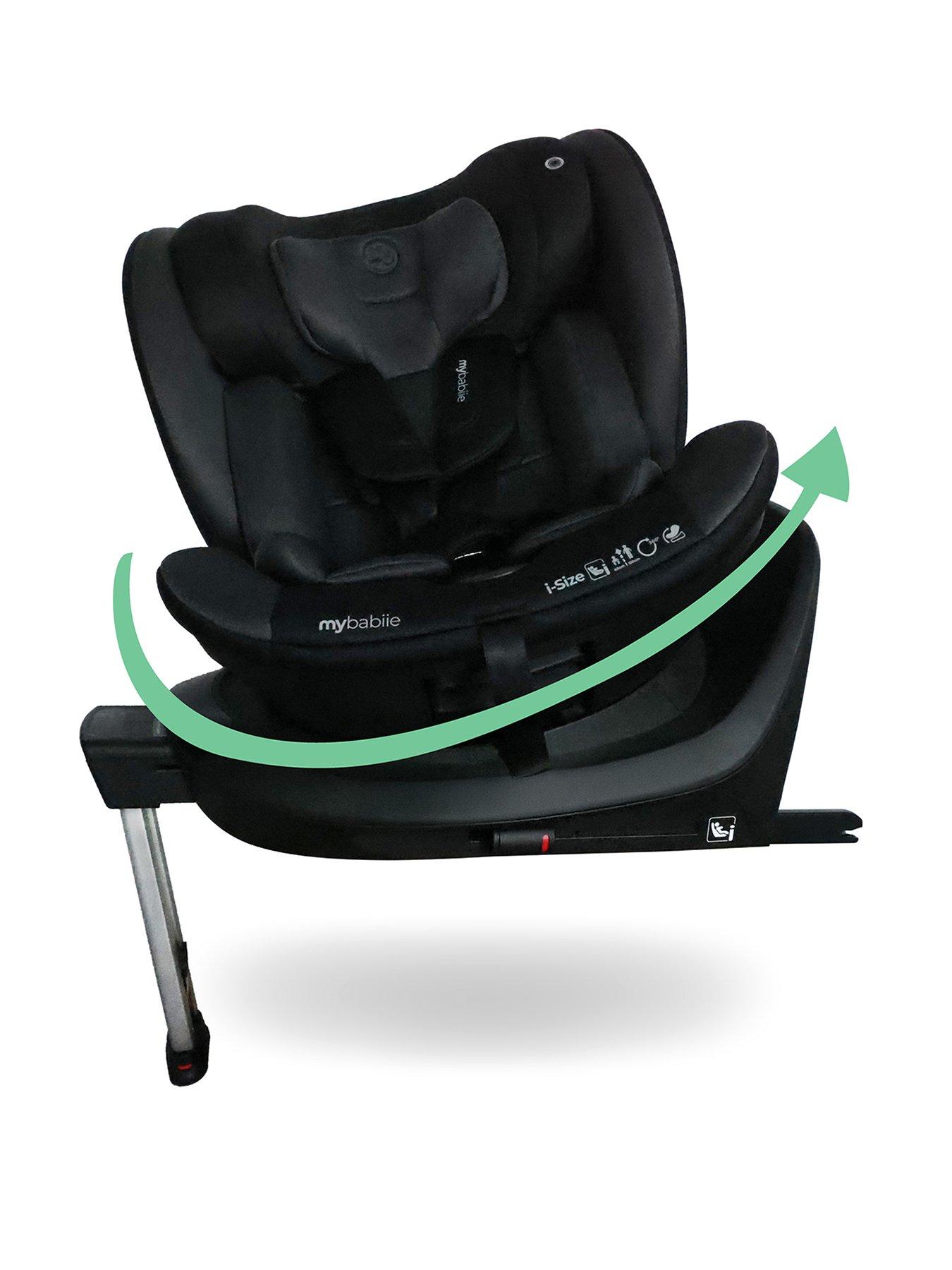 My Babiie MBCS400 Spin R129 Car Seat with Support Leg - Black