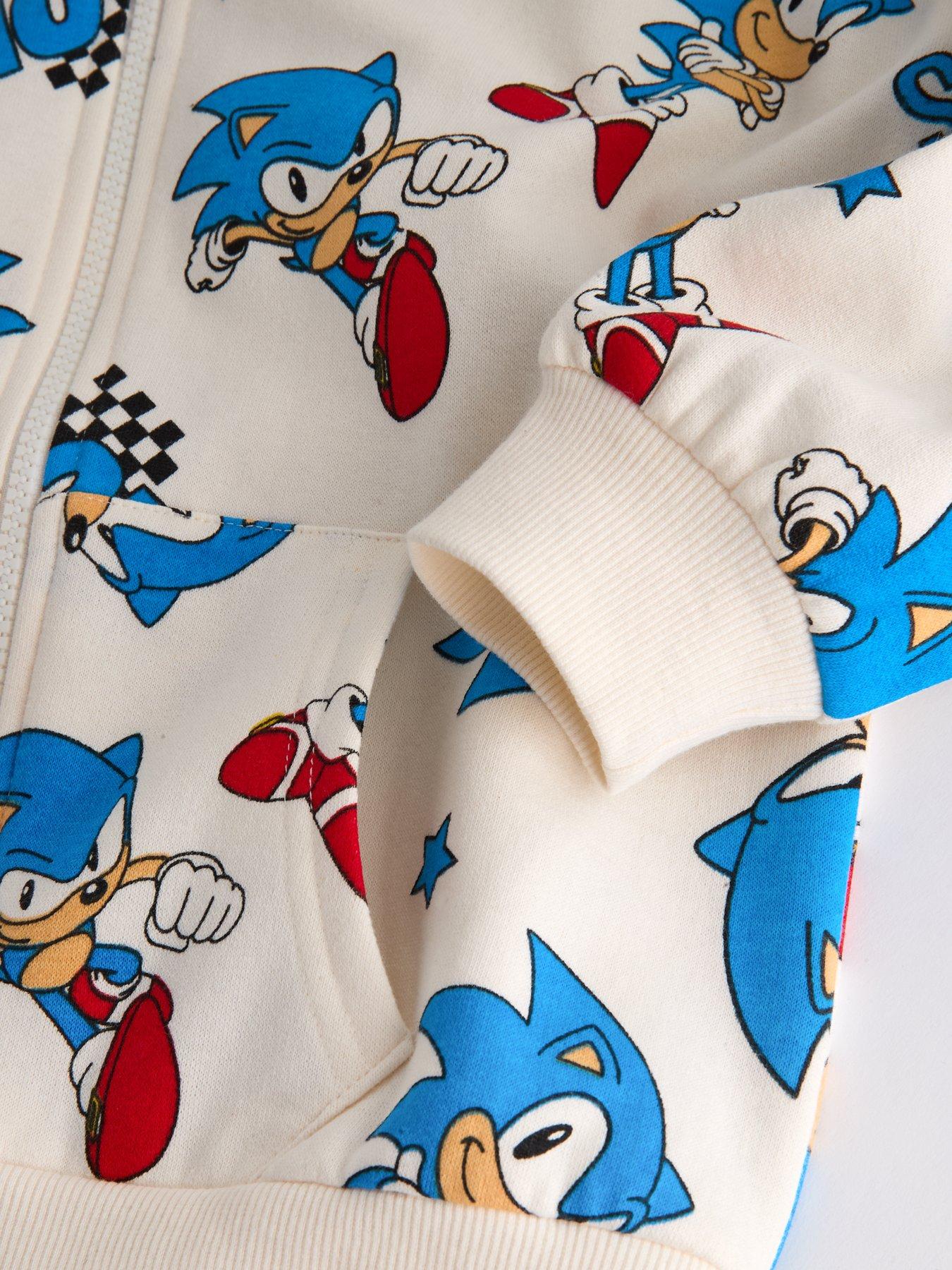 Image 4 of 5 of The Very Collection Sonic Zip Through Hoodie - Cream