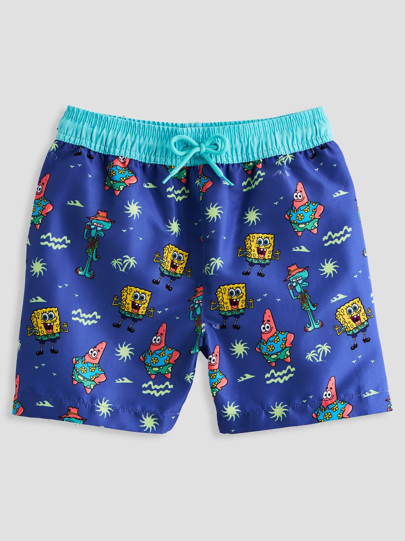 The Very Collection Spongebob Swim Shorts - Blue | Littlewoods