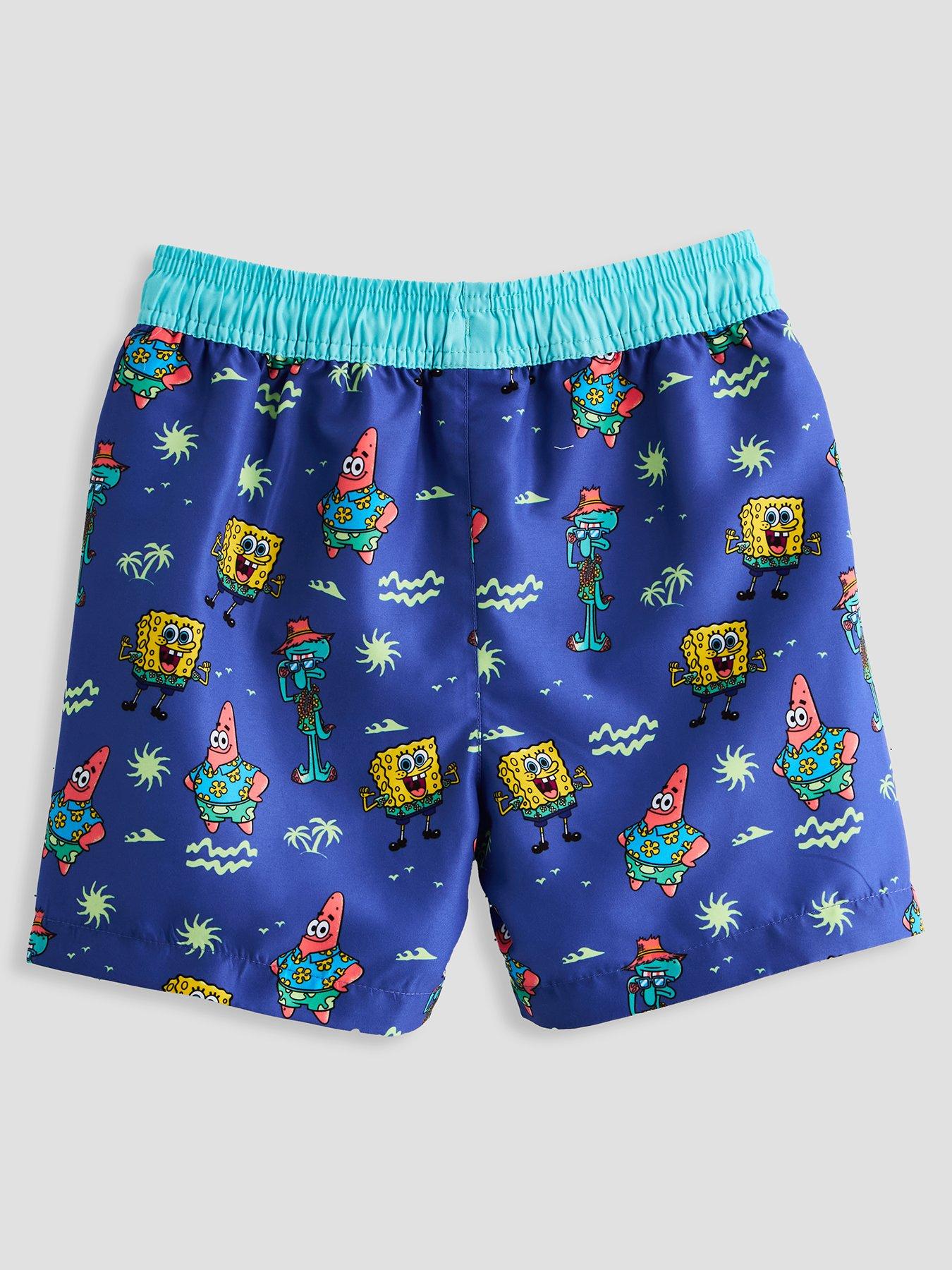 The Very Collection Spongebob Swim Shorts - Blue | Littlewoods