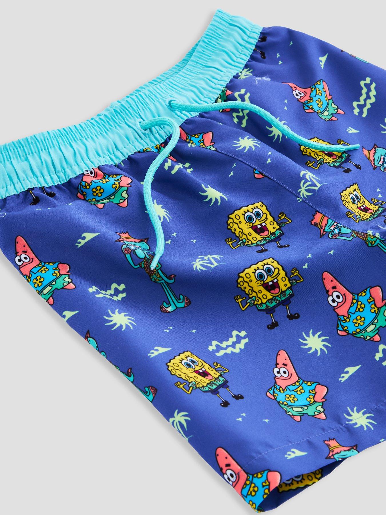 The Very Collection Spongebob Swim Shorts - Blue | Littlewoods
