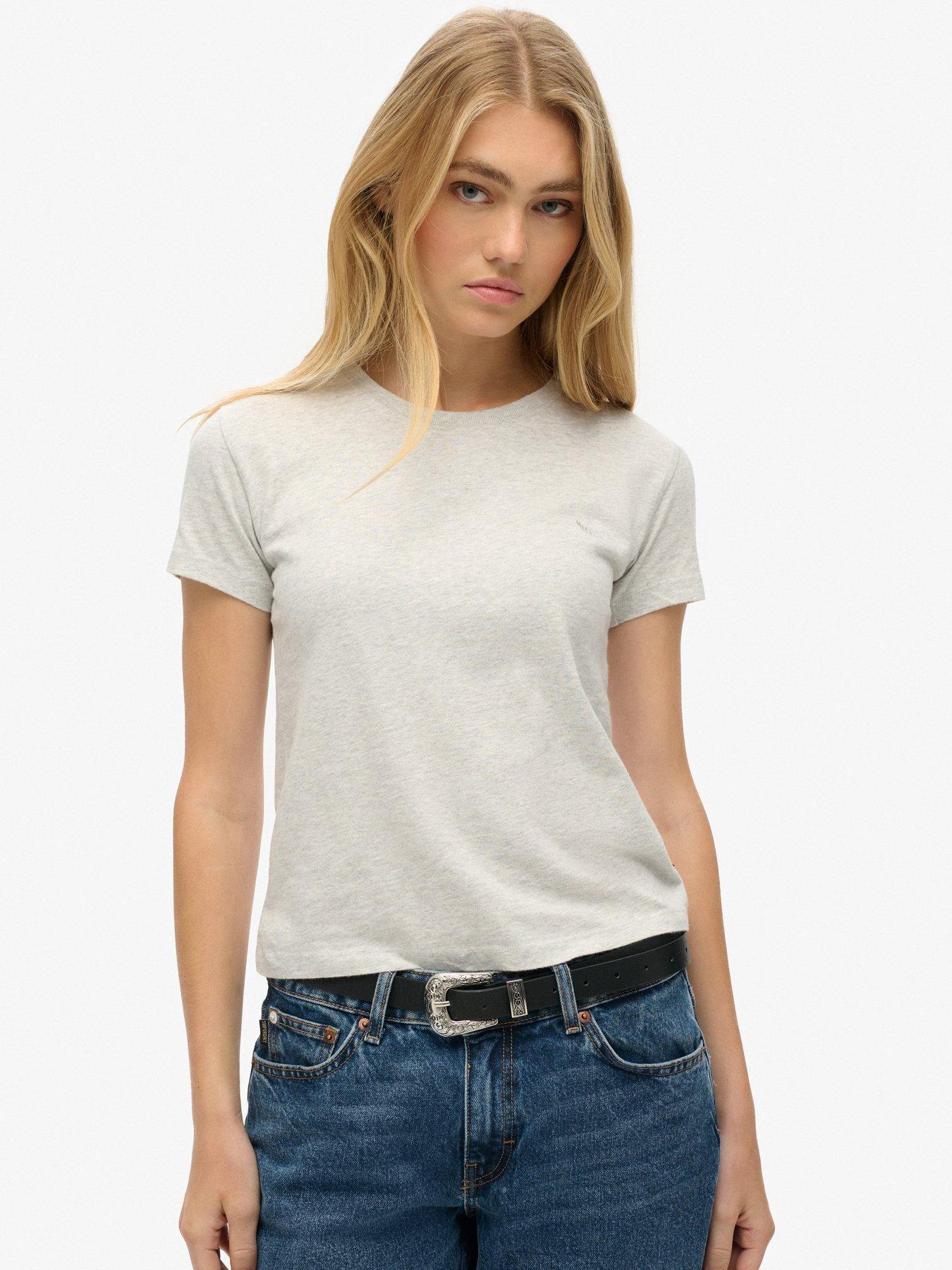 undefined Essential Logo Fitted T-Shirt - White