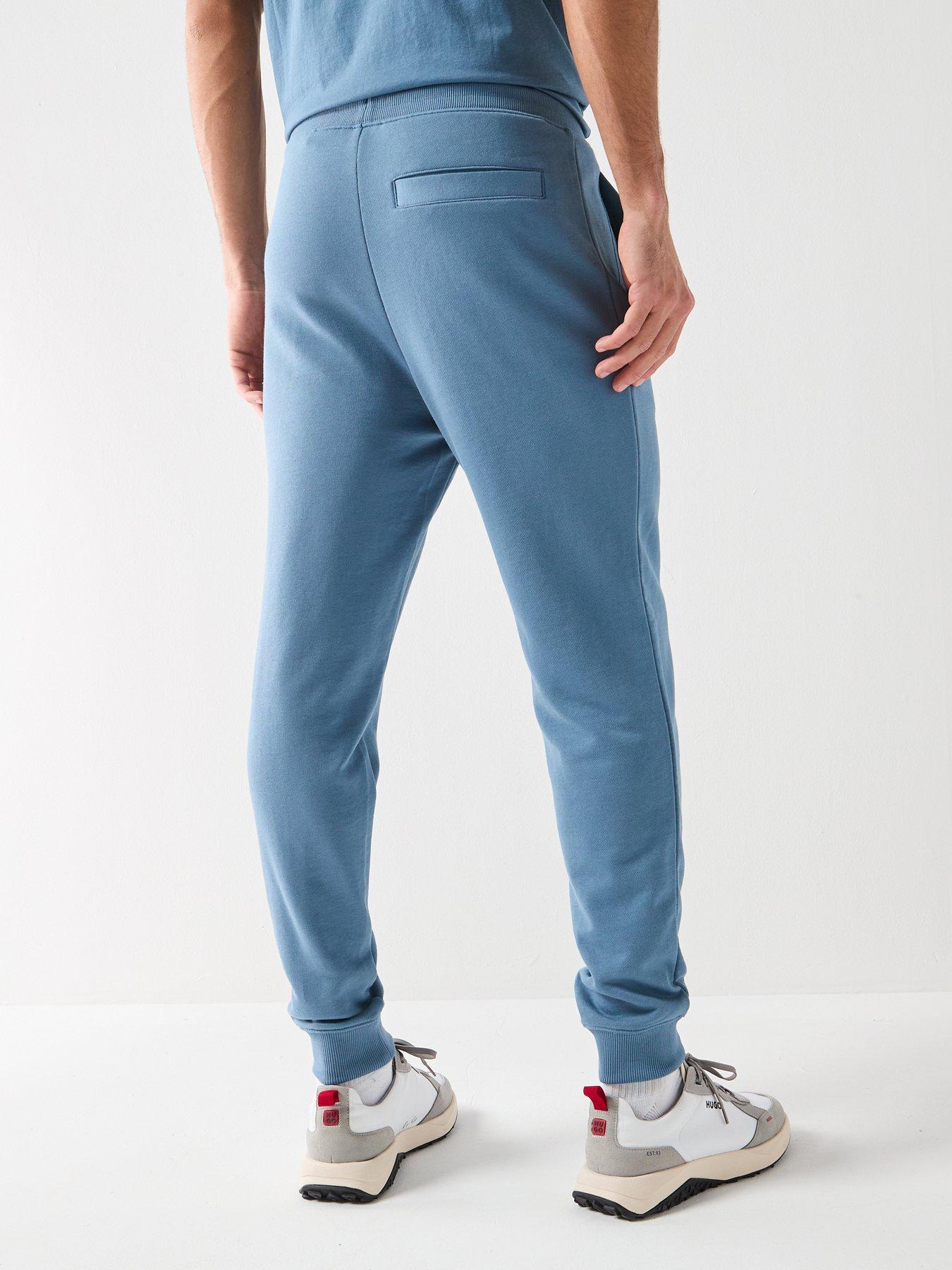 stillFront image of hugo-doak212-red-patch-logo-cuff-joggers-blue