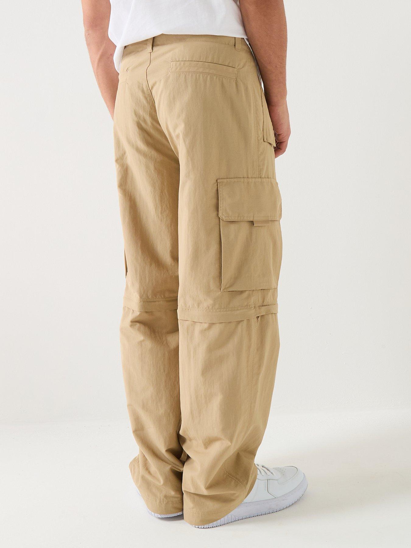 stillFront image of hugo-fargo261-zip-off-cargo-pants-beige