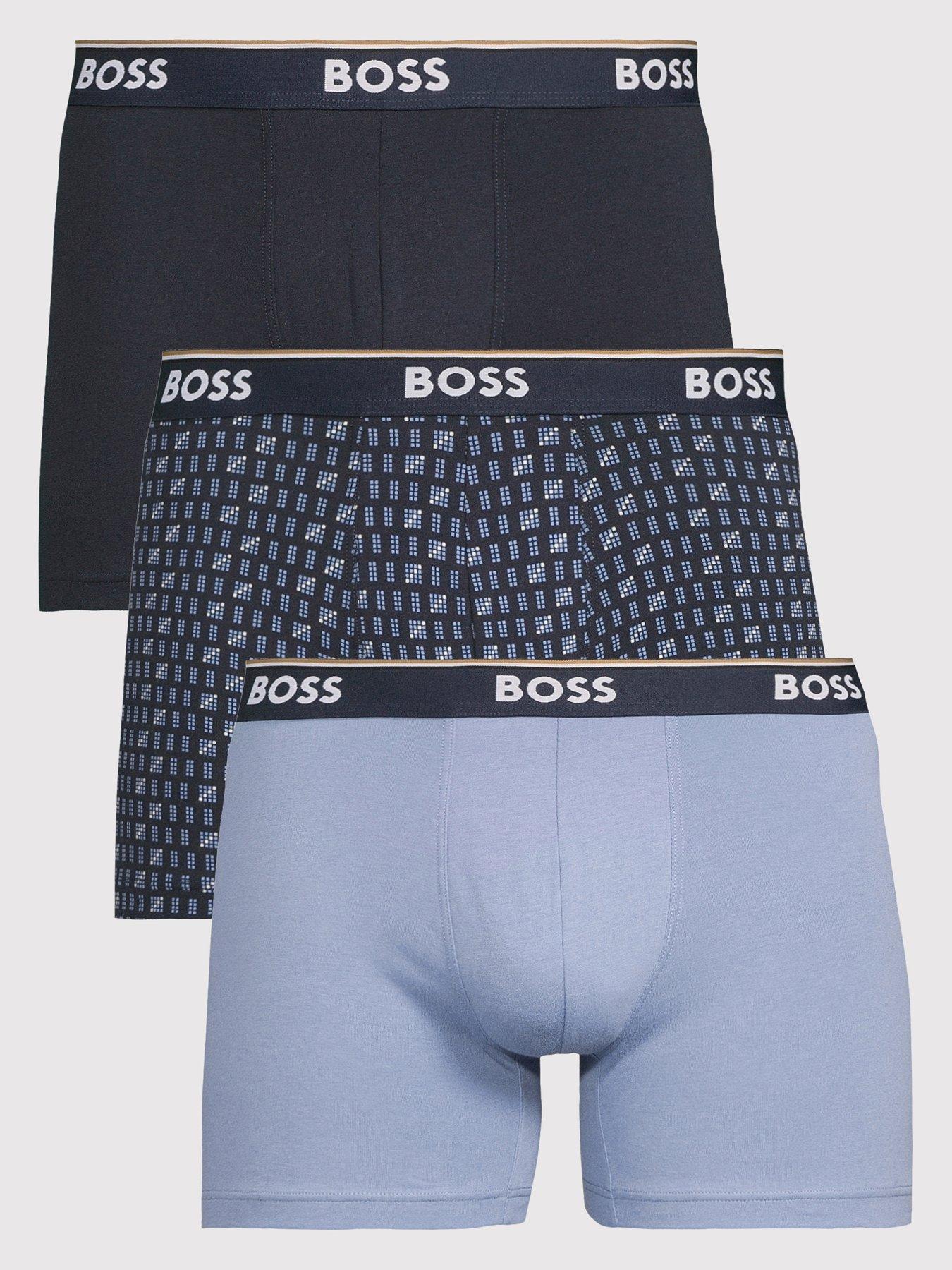 BOSS 3 Pack Power Design Boxer Briefs - Blue