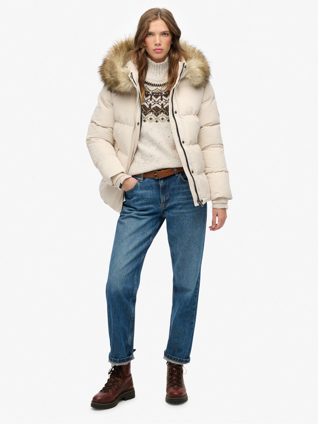  image of superdry-everest-5-baffle-puffer-jacket-cream