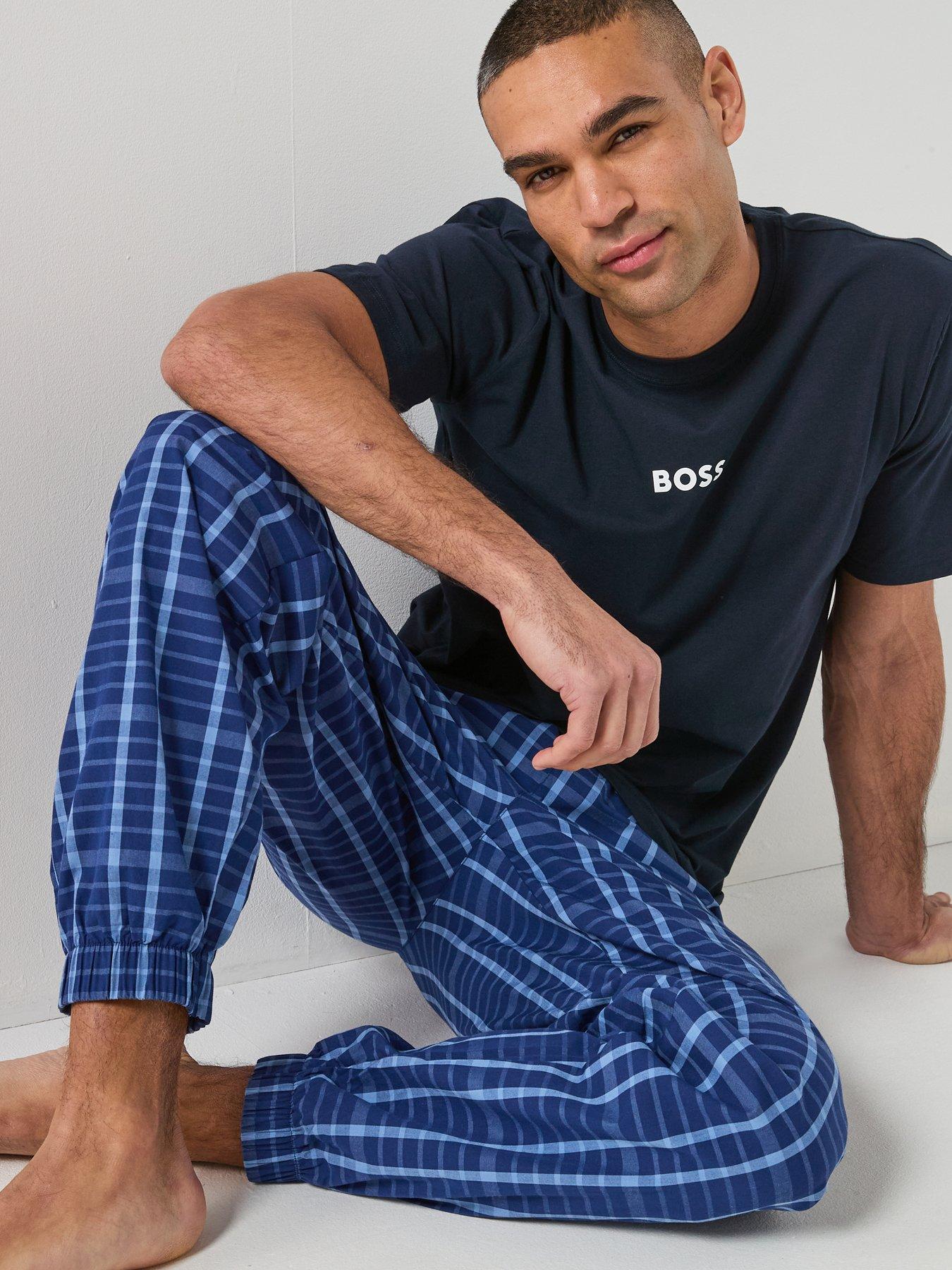 Image 4 of 6 of BOSS Easy Long Set Pyjama Gift Set - Blue