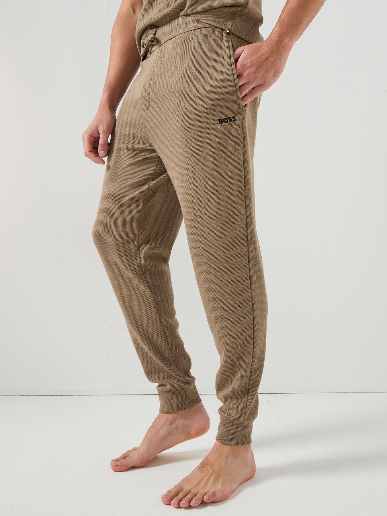 boss-waffle-cuffed-loungewear-pants-brown