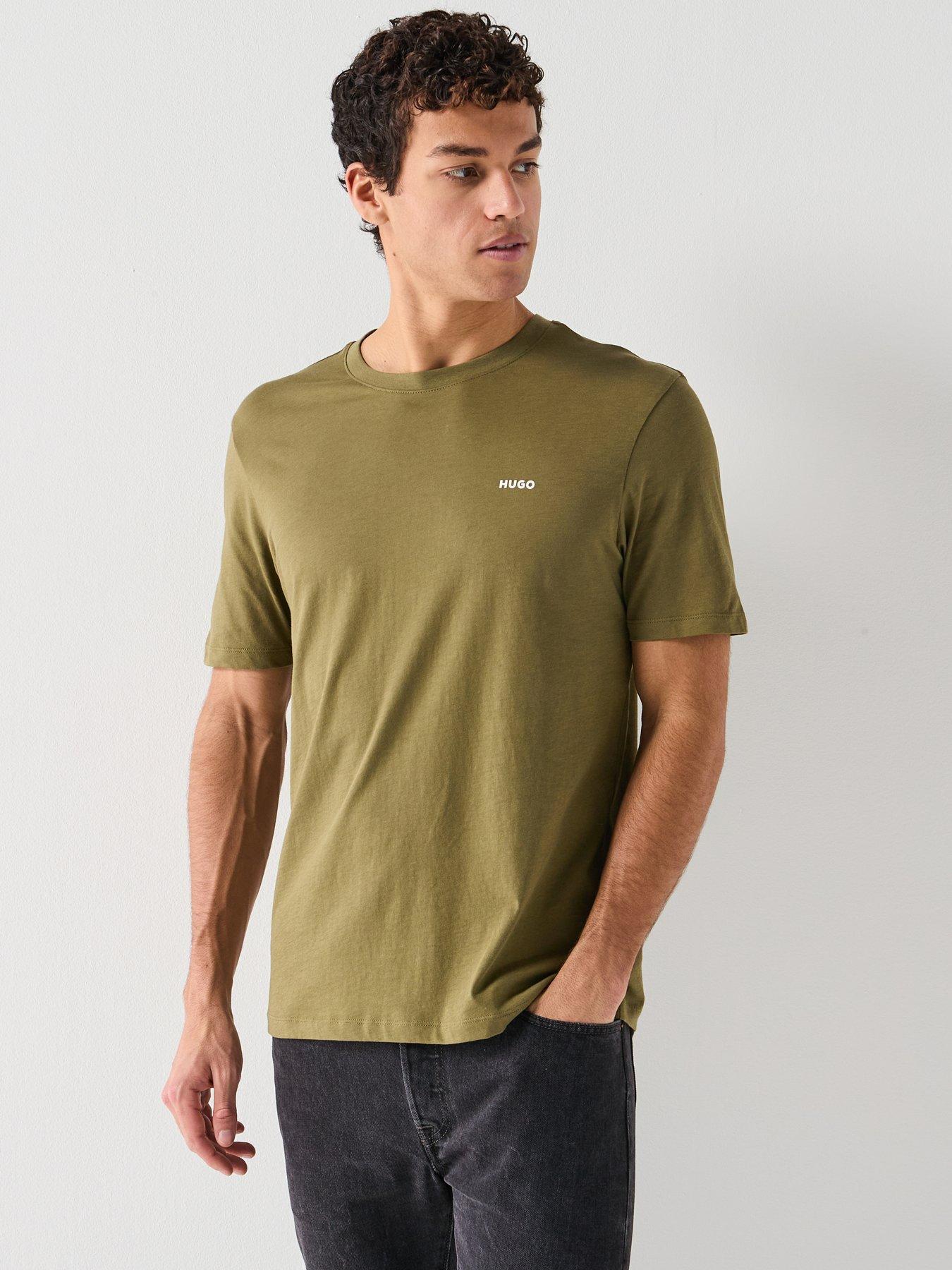 HUGO Dero Small Left Chest Logo T-Shirt - Green