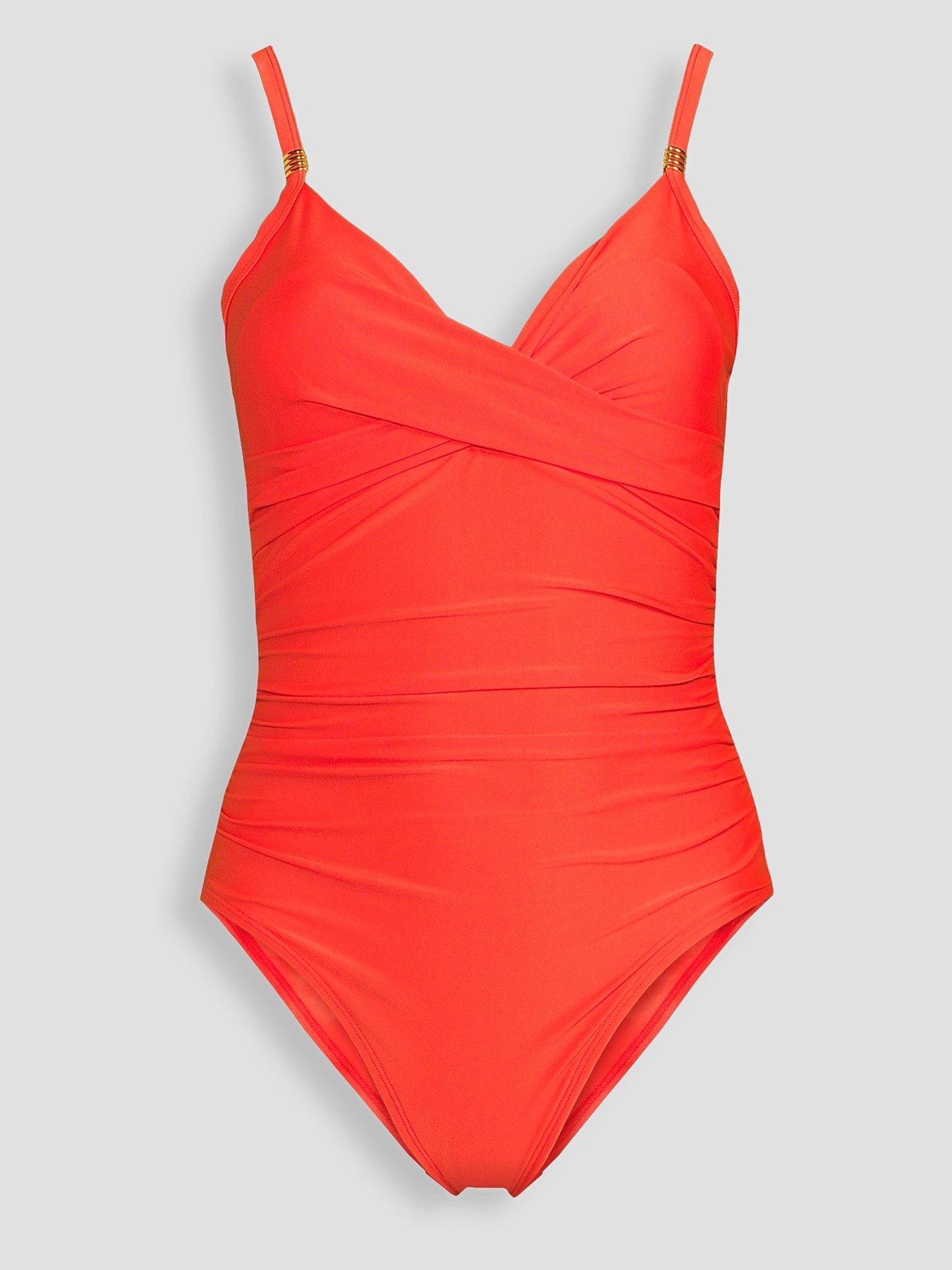 Image 7 of 7 of The Very Collection Shape Enhancing Twist Swimsuit - Red