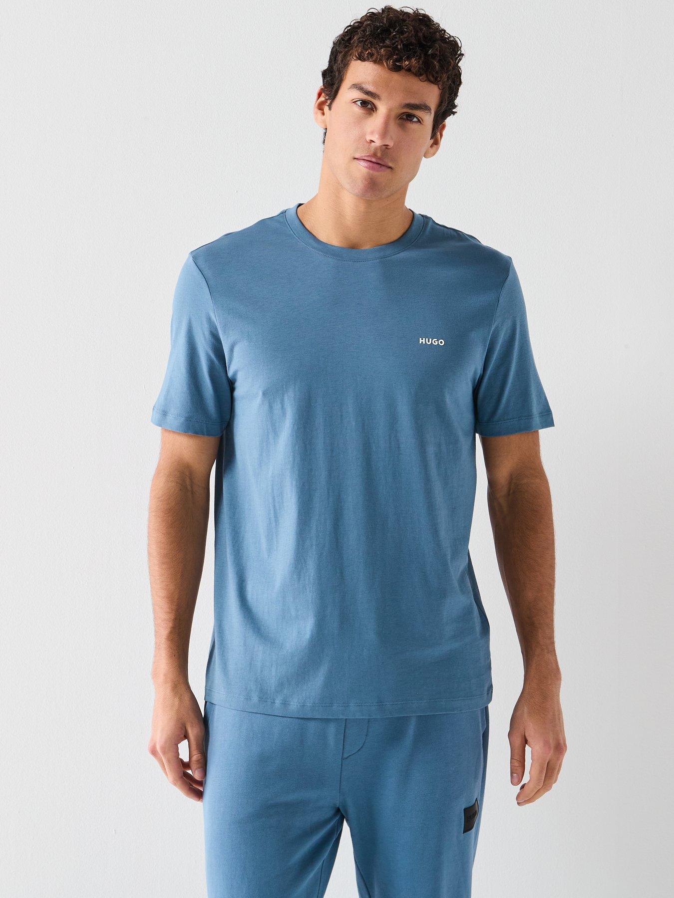 HUGO Dero Small Left Chest Logo T-Shirt - Blue