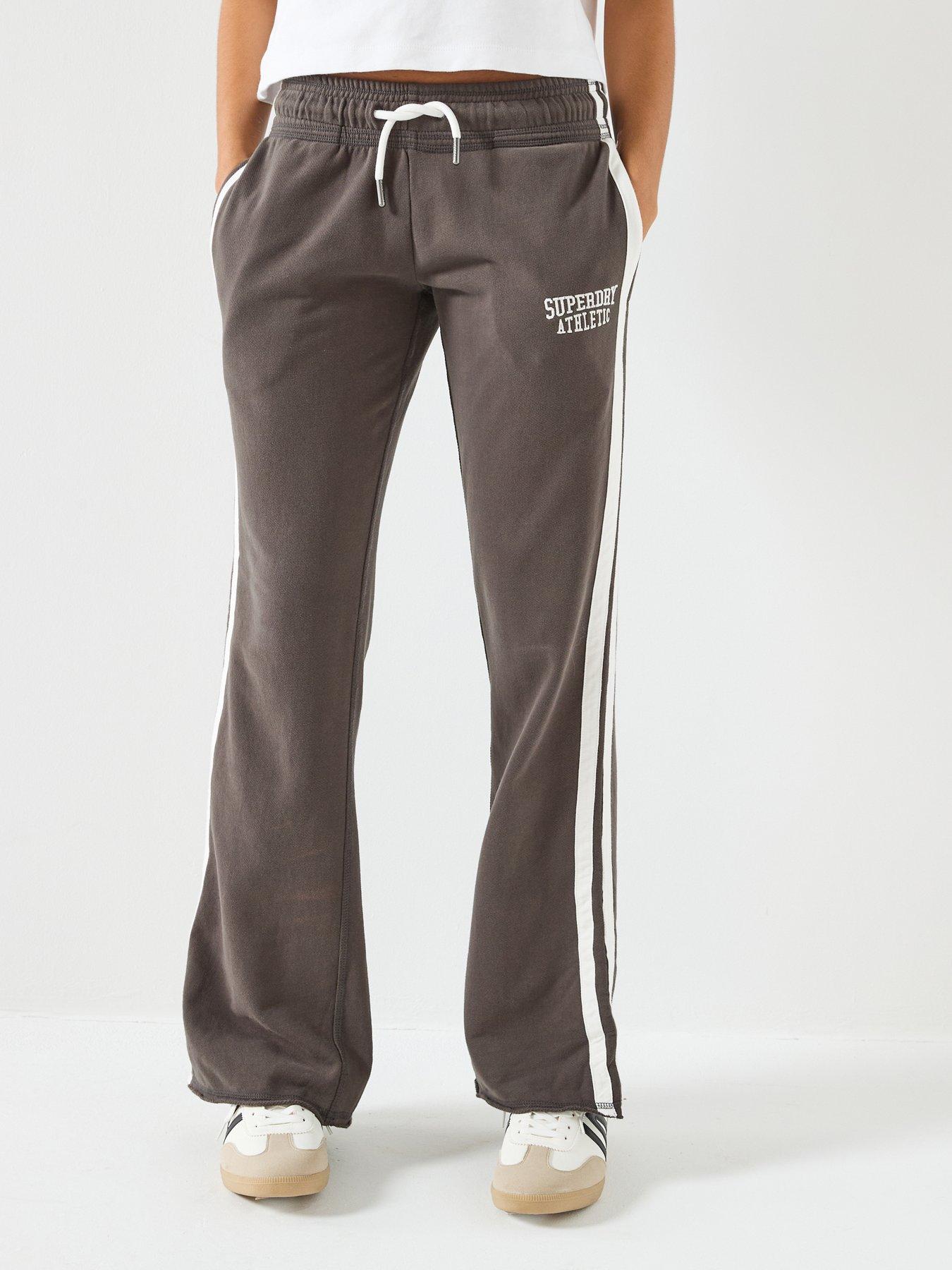 Superdry Athletic Stripe Flare Jogger - Grey
